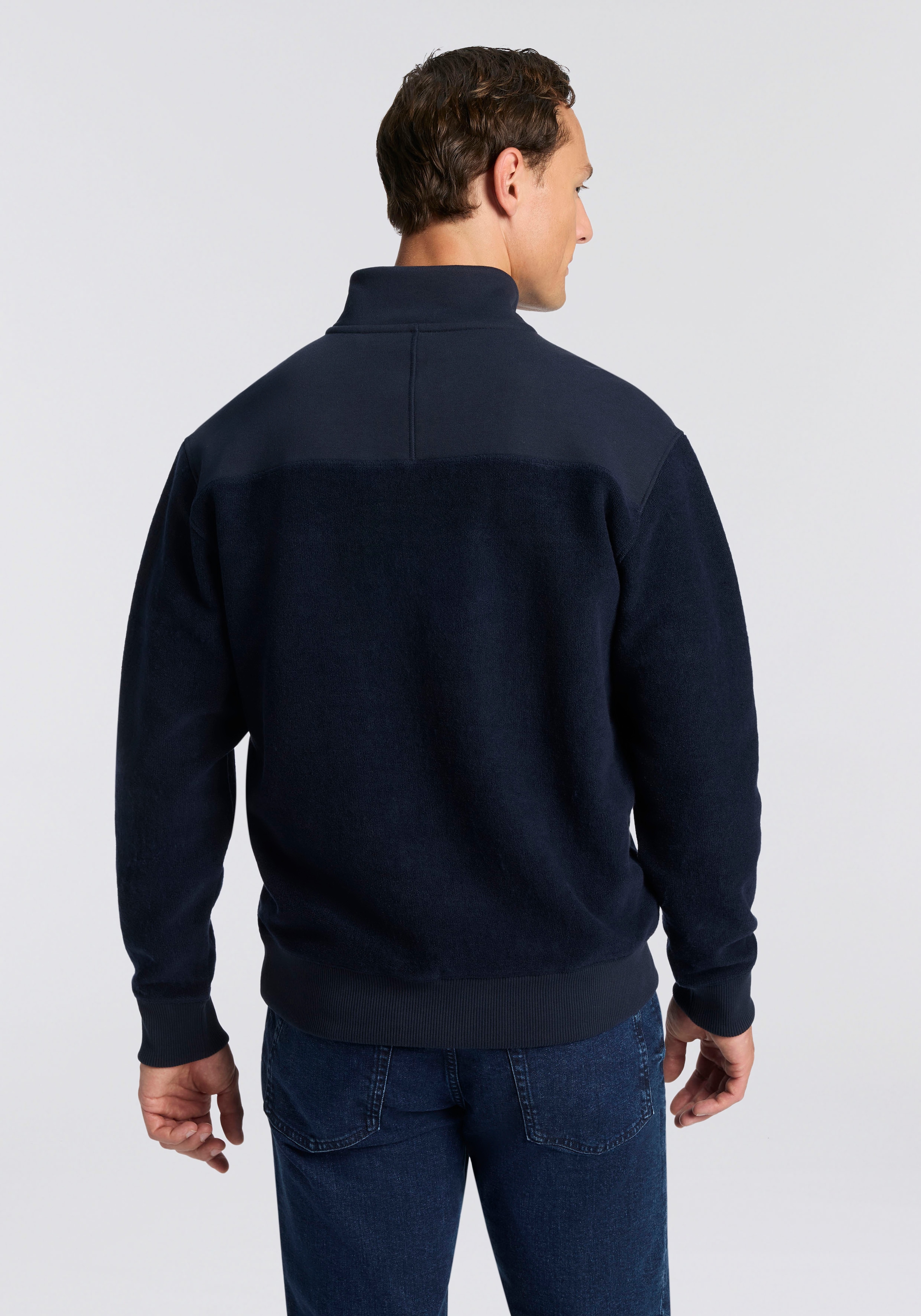 BOSS ORANGE Sweatshirt »Ze winterbrush«, regular fit, mit Stehkragen und Reißverschluss
