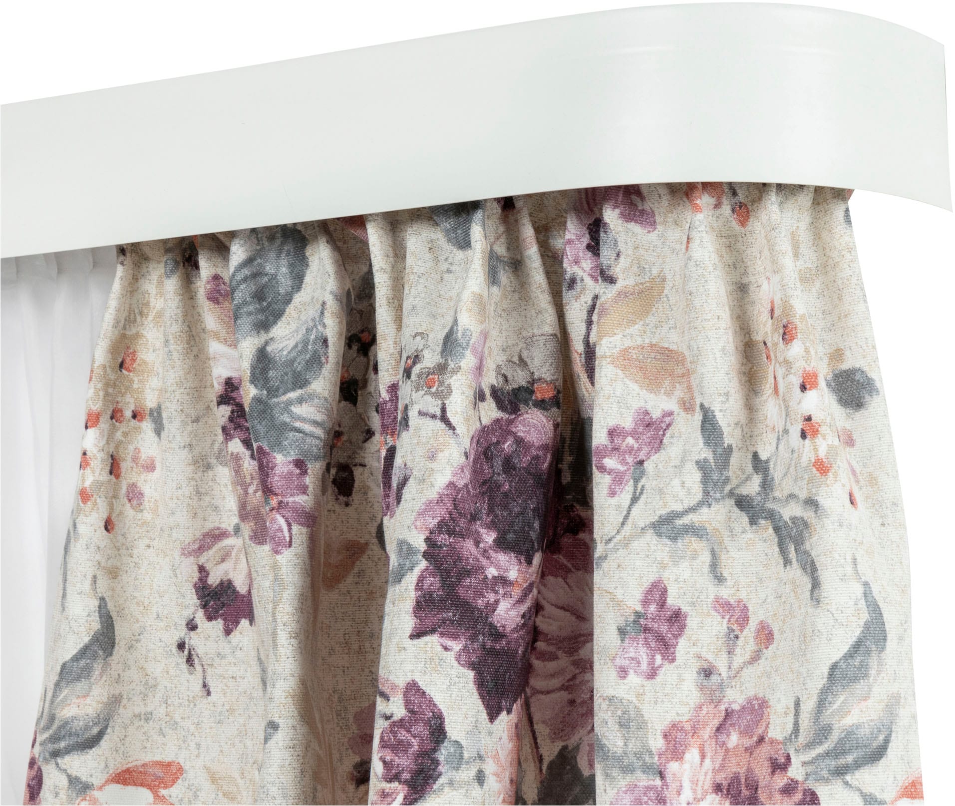 SN DECO GROUP Vorhangschiene »SH3« 3 läufig-läufig Fixmaß Set 3-läufig, inkl. Rundbögen, Blende 7,5 cm, vorgebohrt, Innenlauf