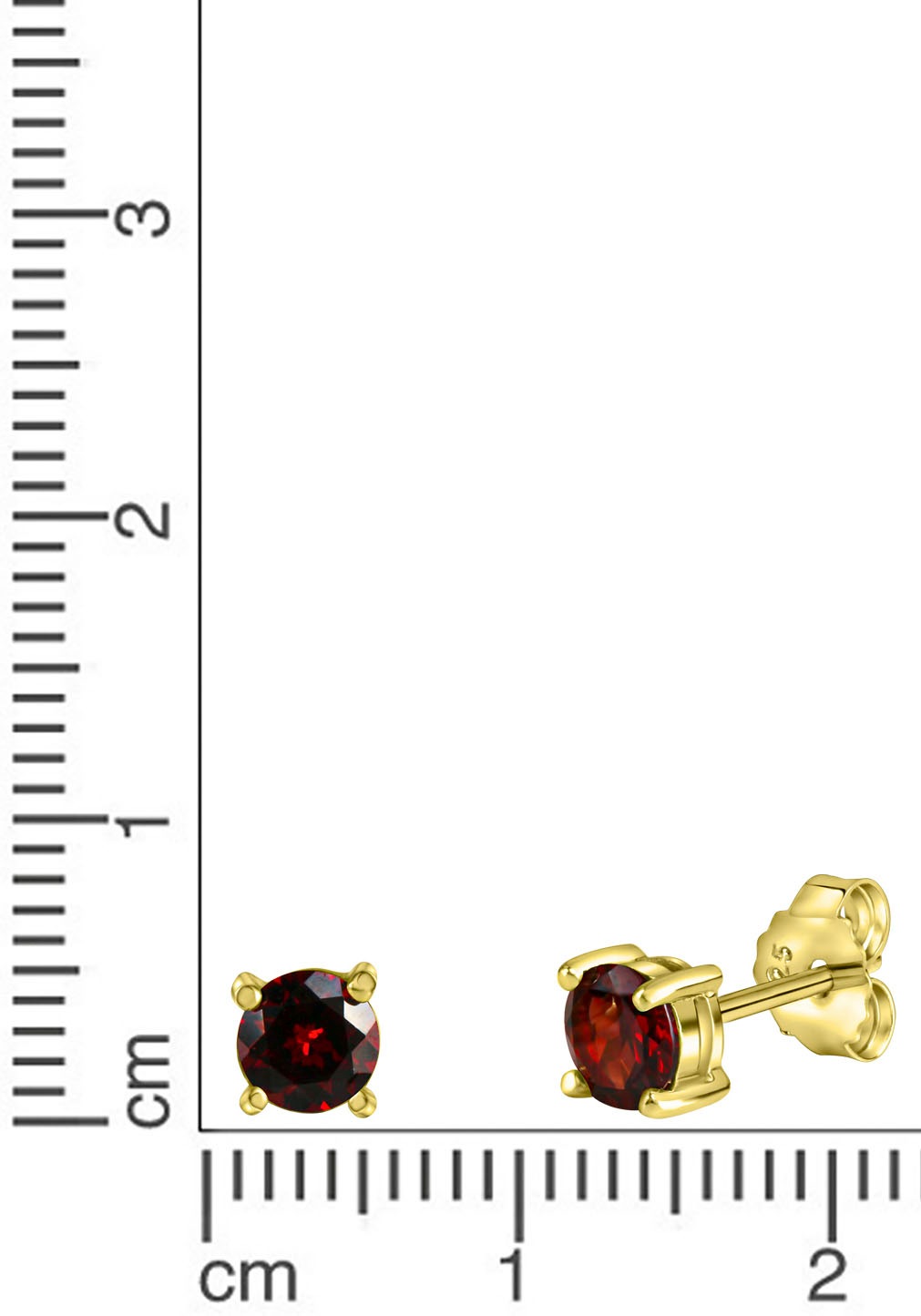 Firetti Paar Ohrstecker »Schmuck Geschenk Silber 925 Ohrschmuck Edelstein Granat«, mit Granat