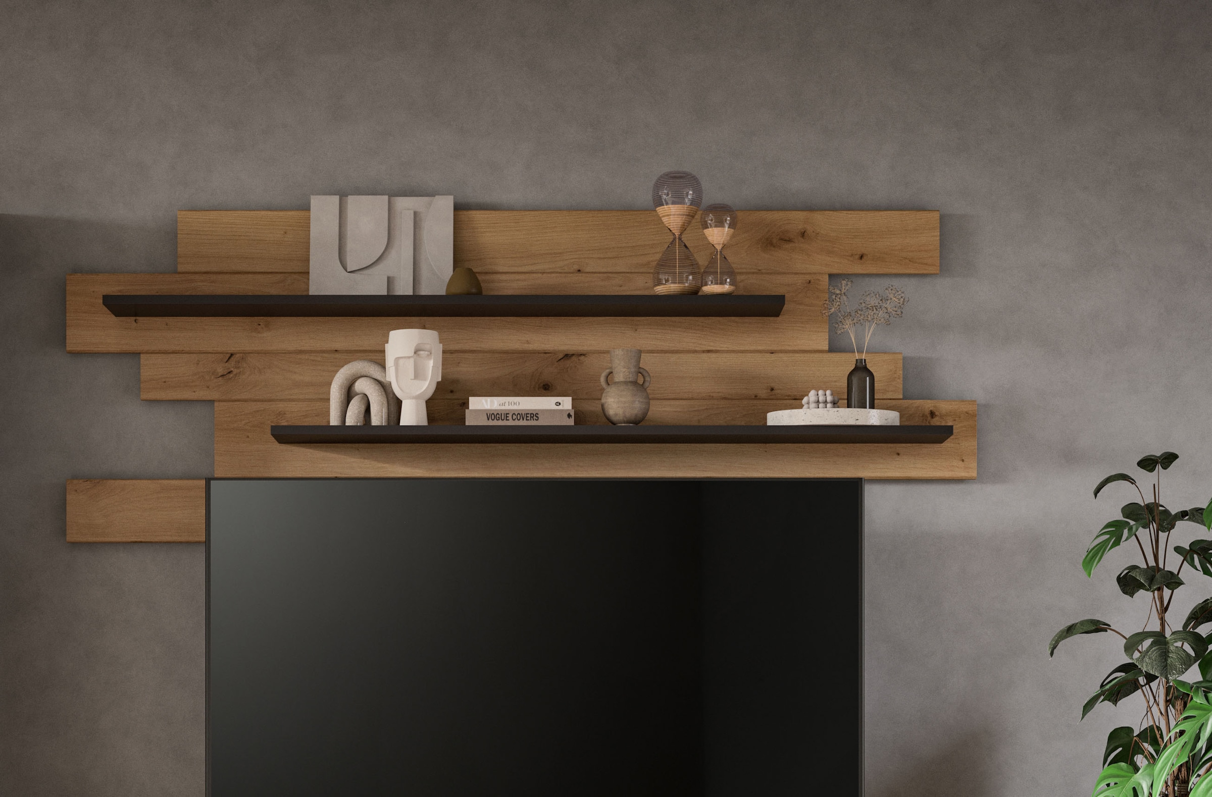 INOSIGN Wandboard »REHAT, Breite 180 cm, inkl. 2 Ablageböden« 1 Stk. tlg. Wandregal, Wandpaneel, Regal, Paneel, Ablageboard