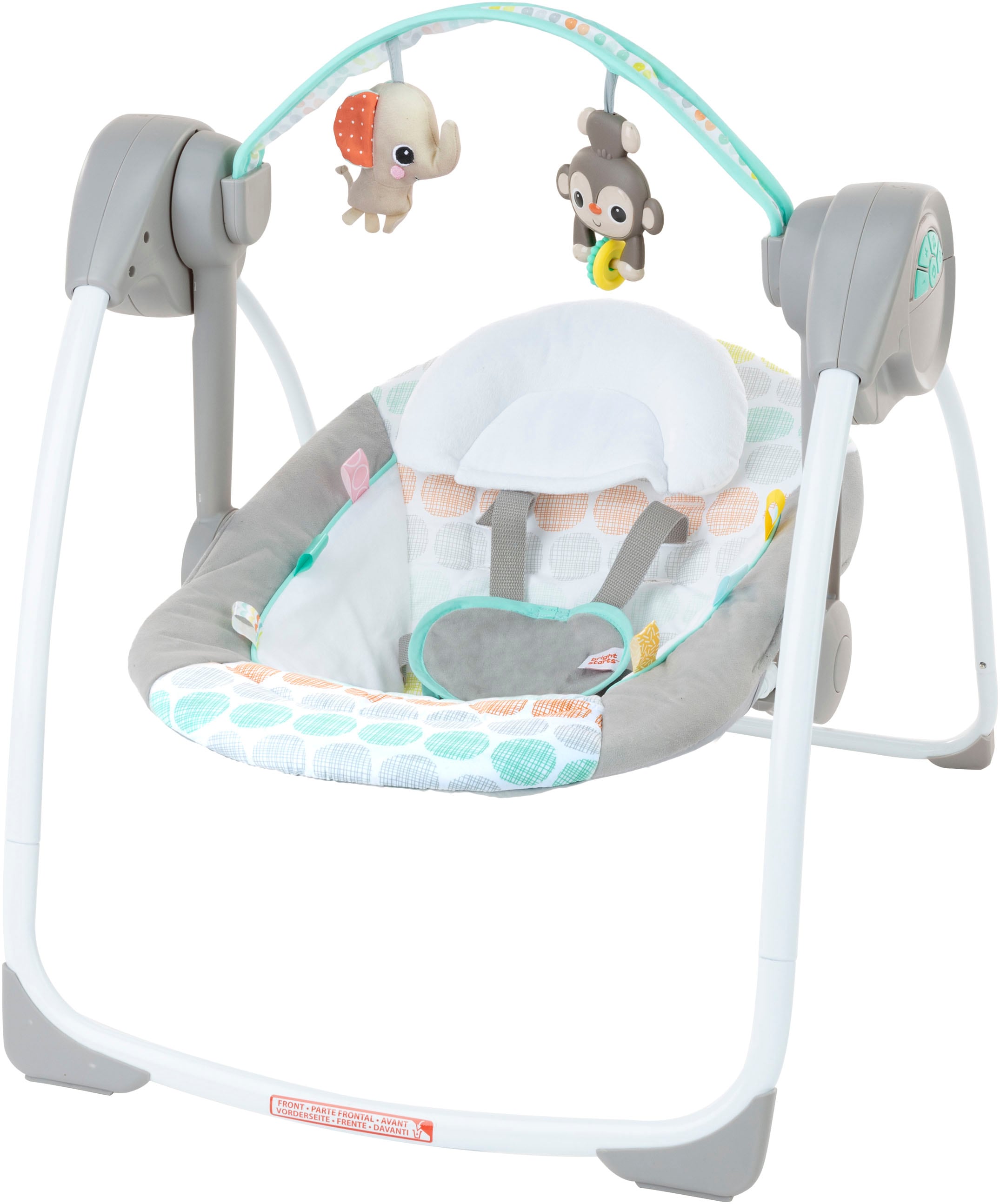 Bright Starts Babywippe »Whimsical Wild Portable Swing« bis 9 kg mit Sound-Effekt