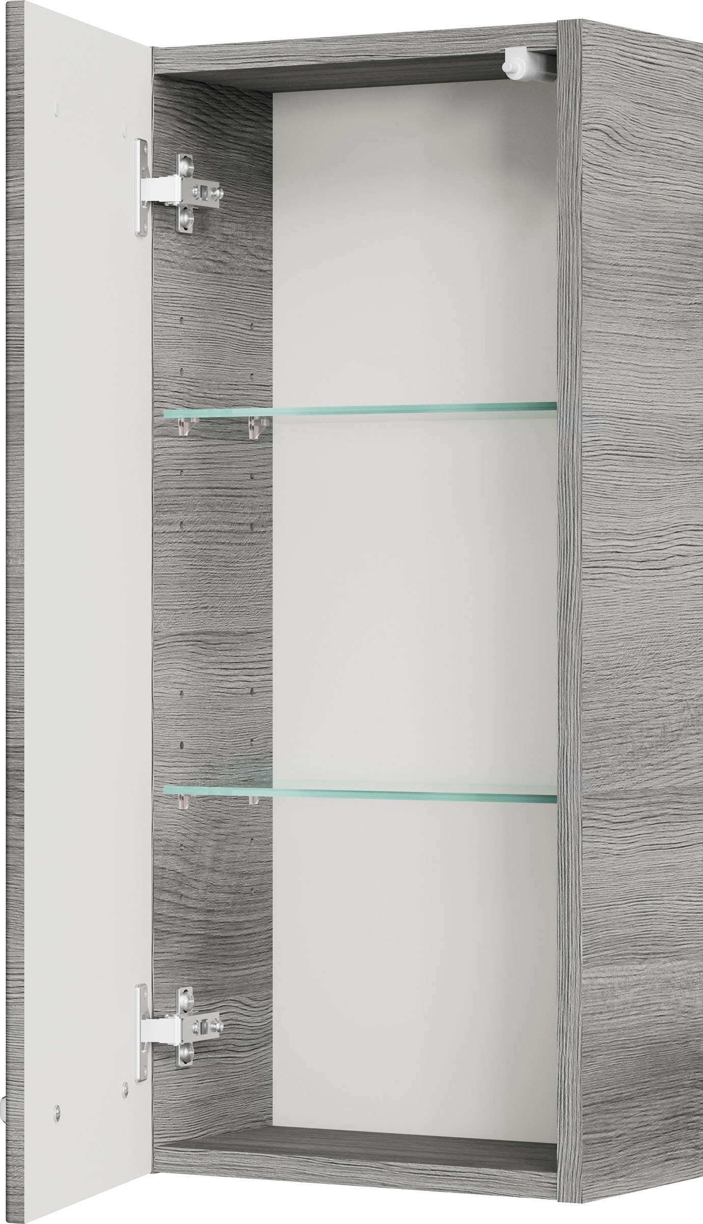 Saphir Badmöbel-Set »Quickset 5-teilig Glas-Waschtisch mit LED-Spiegelschrank, Bad-Set« 6 Stk. tlg.