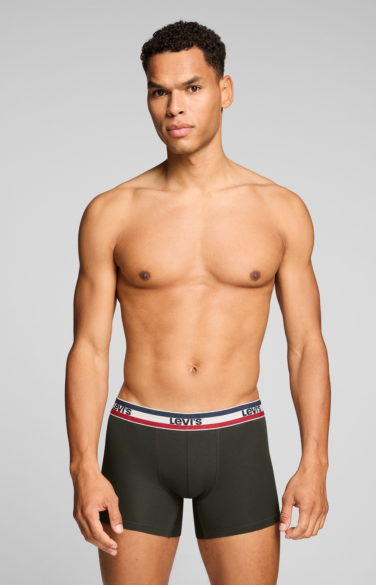 Levi's® Boxershorts »LEVIS MEN REPEAT SPW LOGO BOXER BRIEF« 2er Pack,  ohne Eingriff, elastischer Logobund, Baumwoll-Mix
