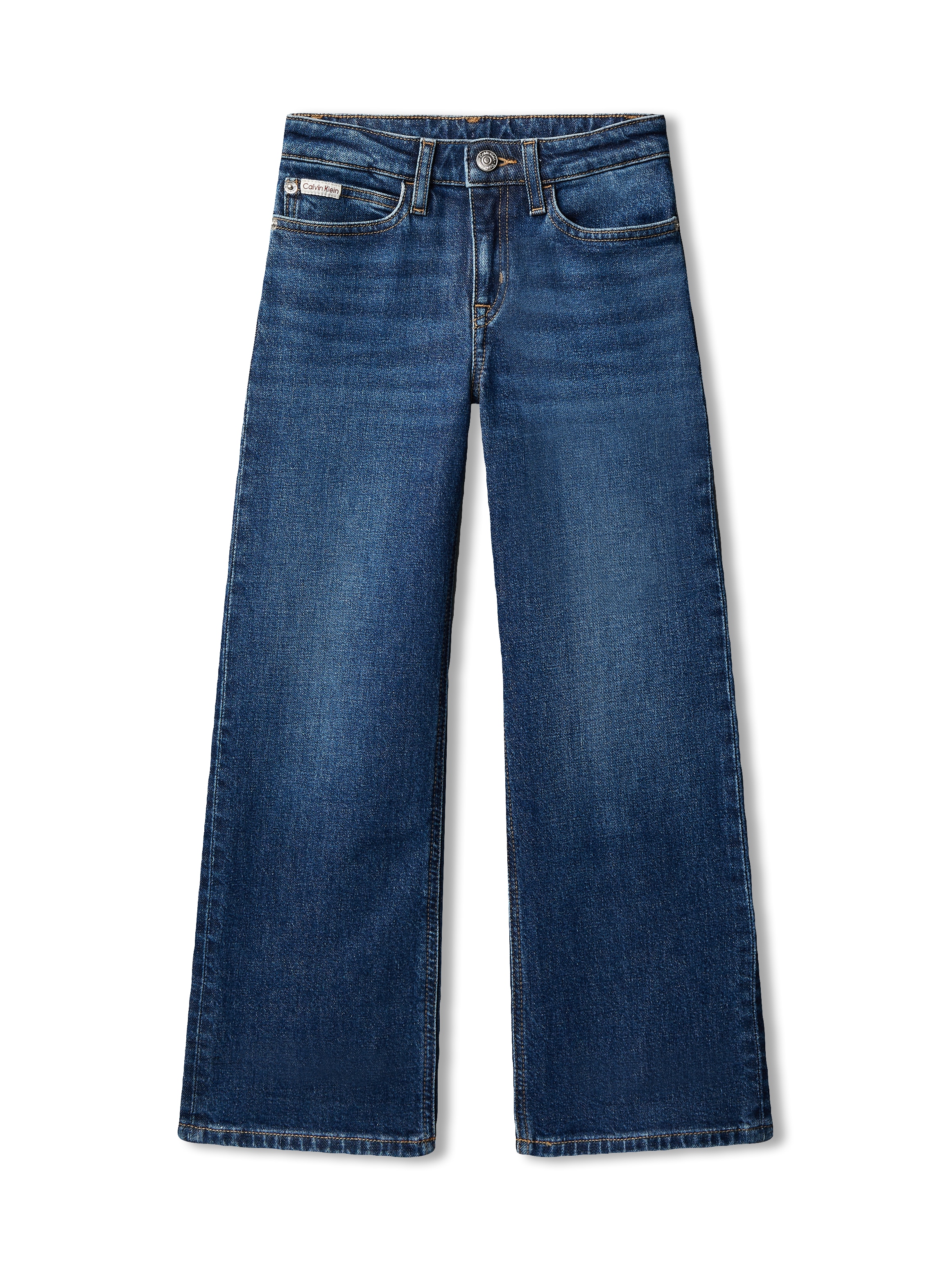 Calvin Klein Jeans Weite Jeans verstellbarer Bund, weites Bein, hohe Taille, Baumwoll-Stretch