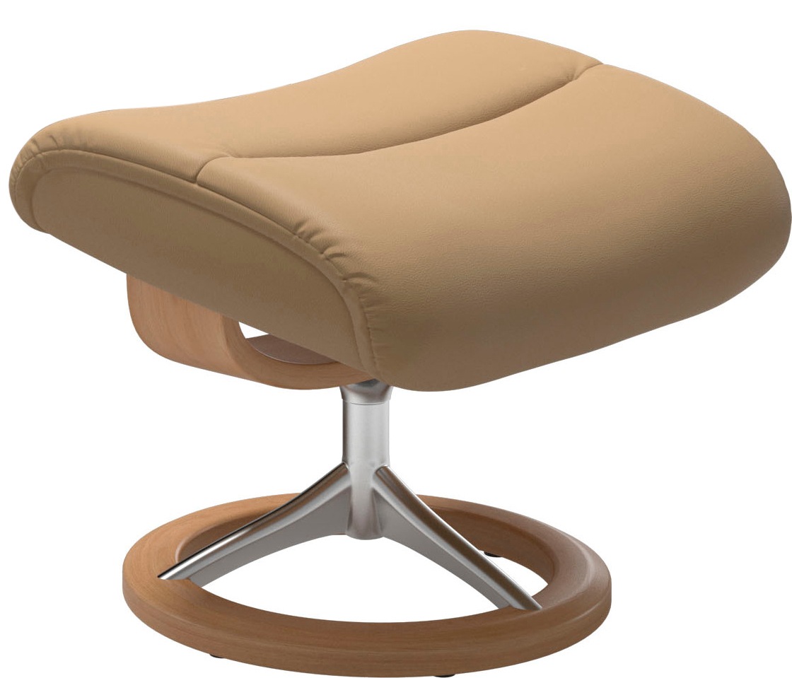 Stressless® Relaxsessel »View«, (Set, Relaxsessel mit Hocker), mit Signature Base, Größe S,Gestell Eiche