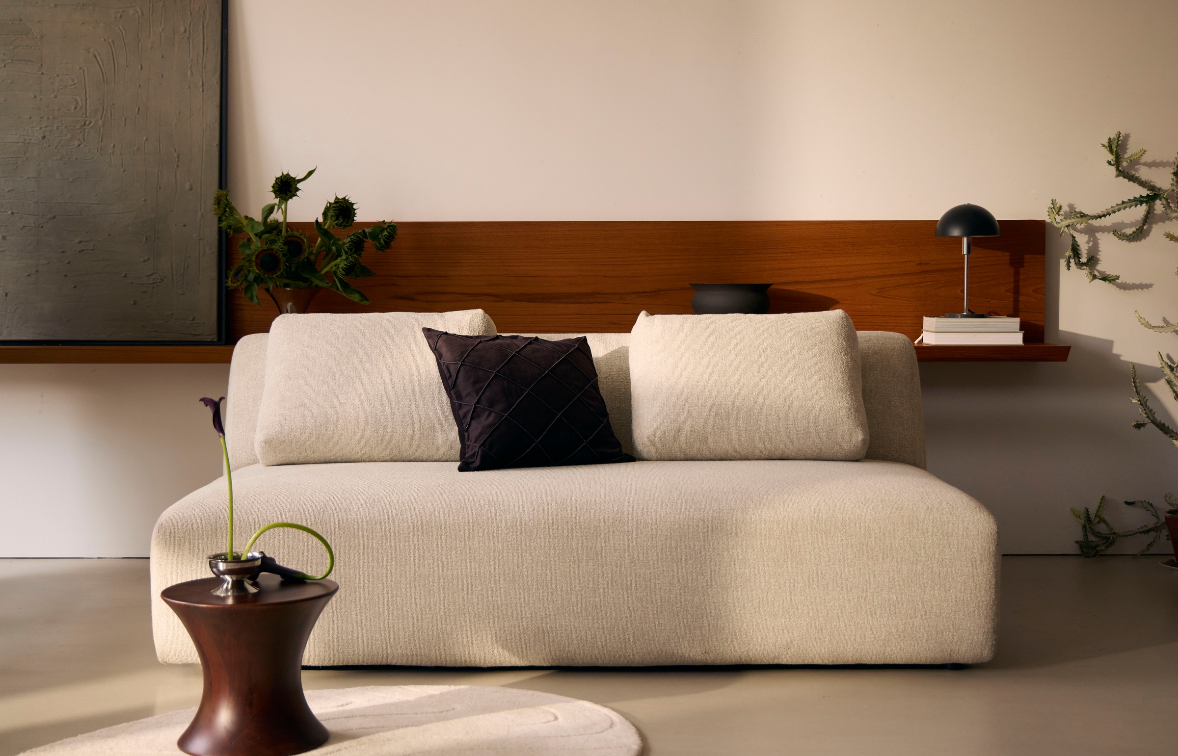 LeGer Home by Lena Gercke Schlafsofa »YLLIA 3-Sitzer (196 cm) mit verstellbarer Rückenlehne« Feiner Strukturbezug, Relax- und Bett-Funktion