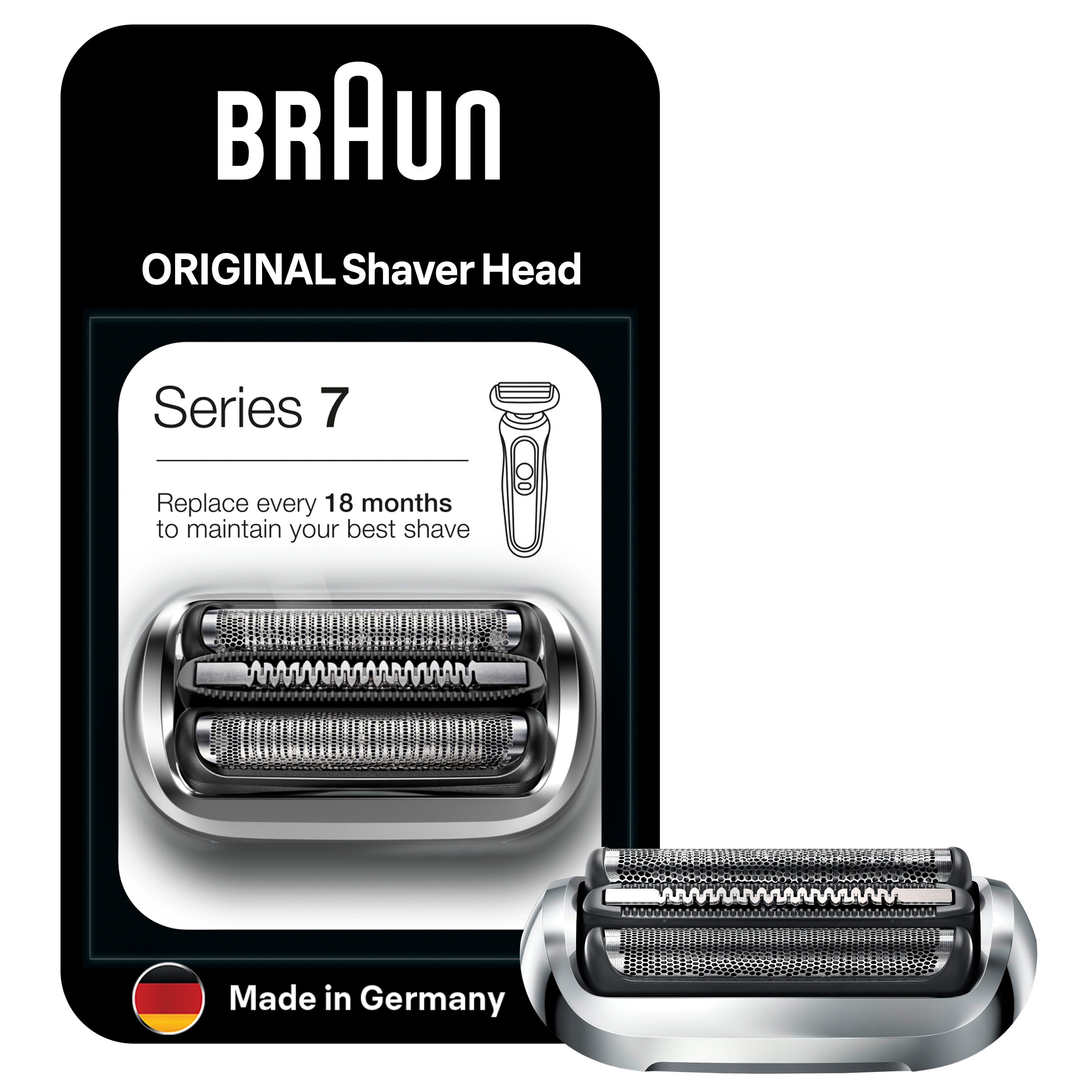 Braun Ersatzscherkopf »Series 7 73S« für Series 7 Elektrorasierer ab 2020 in silberfarben