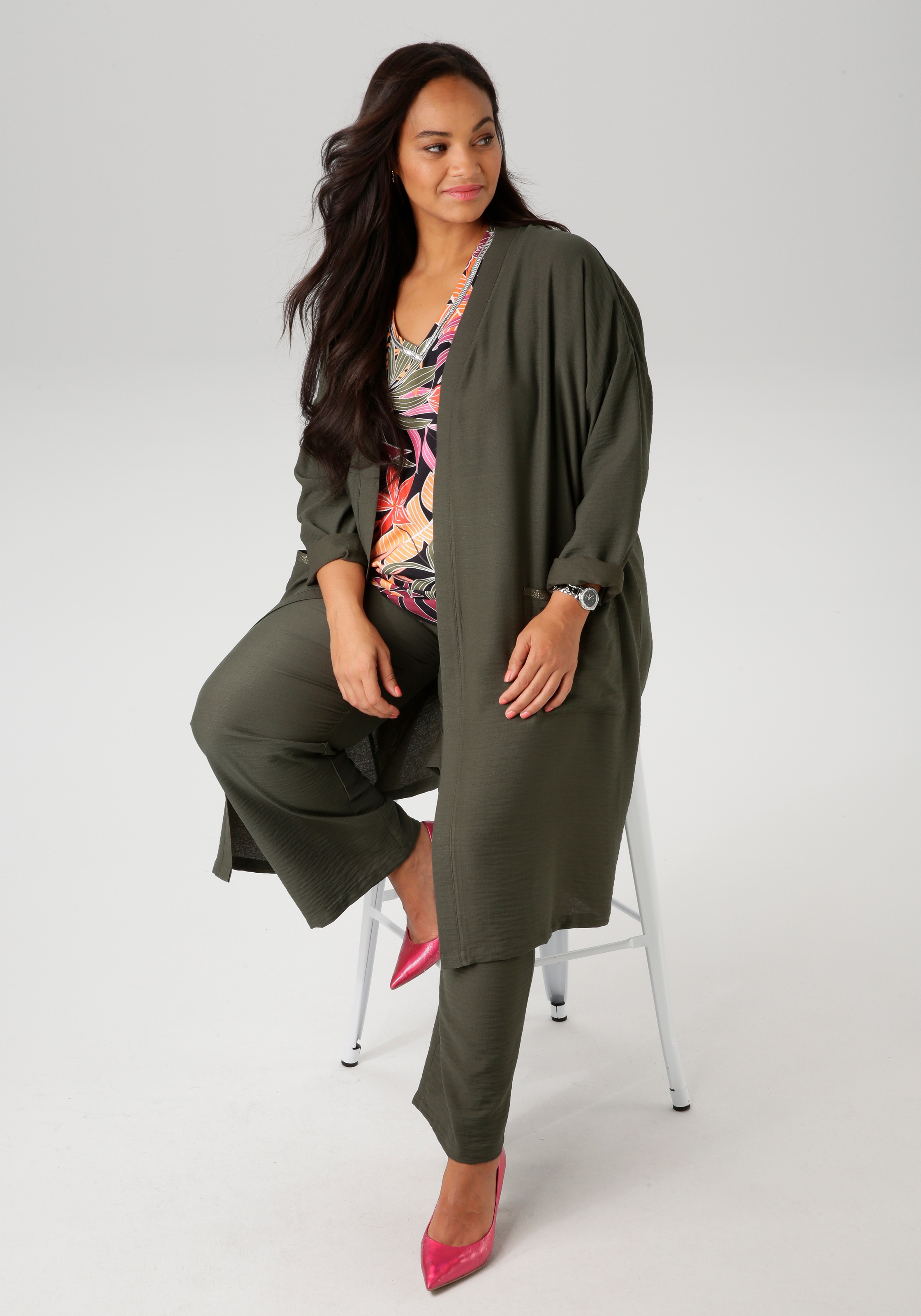 Aniston PLUS Schlupfhose, aus strukturierter Ware - NEUE KOLLEKTION