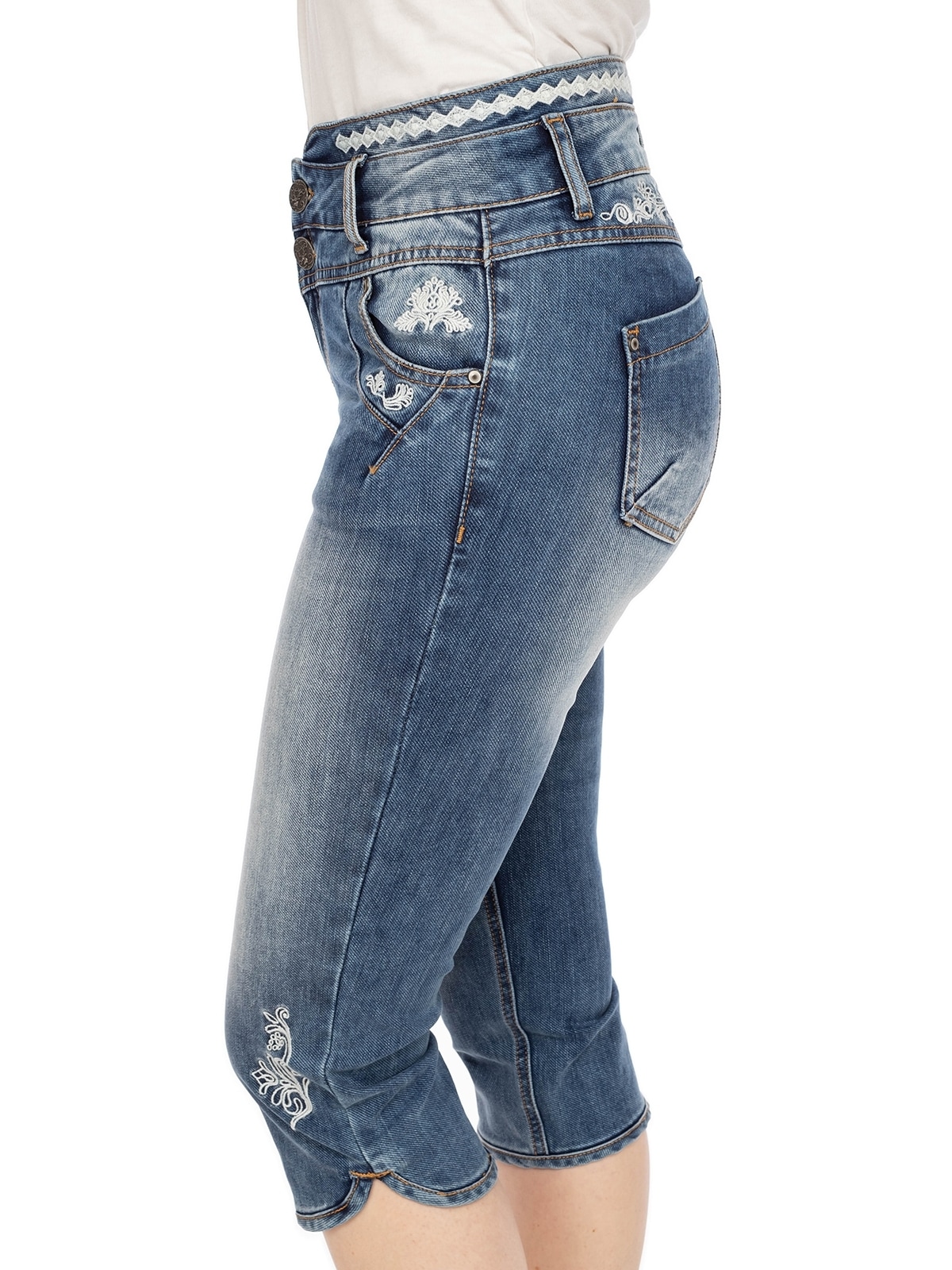 Hangowear Shorts »Jeanshose YONNA-KNIEBUND«