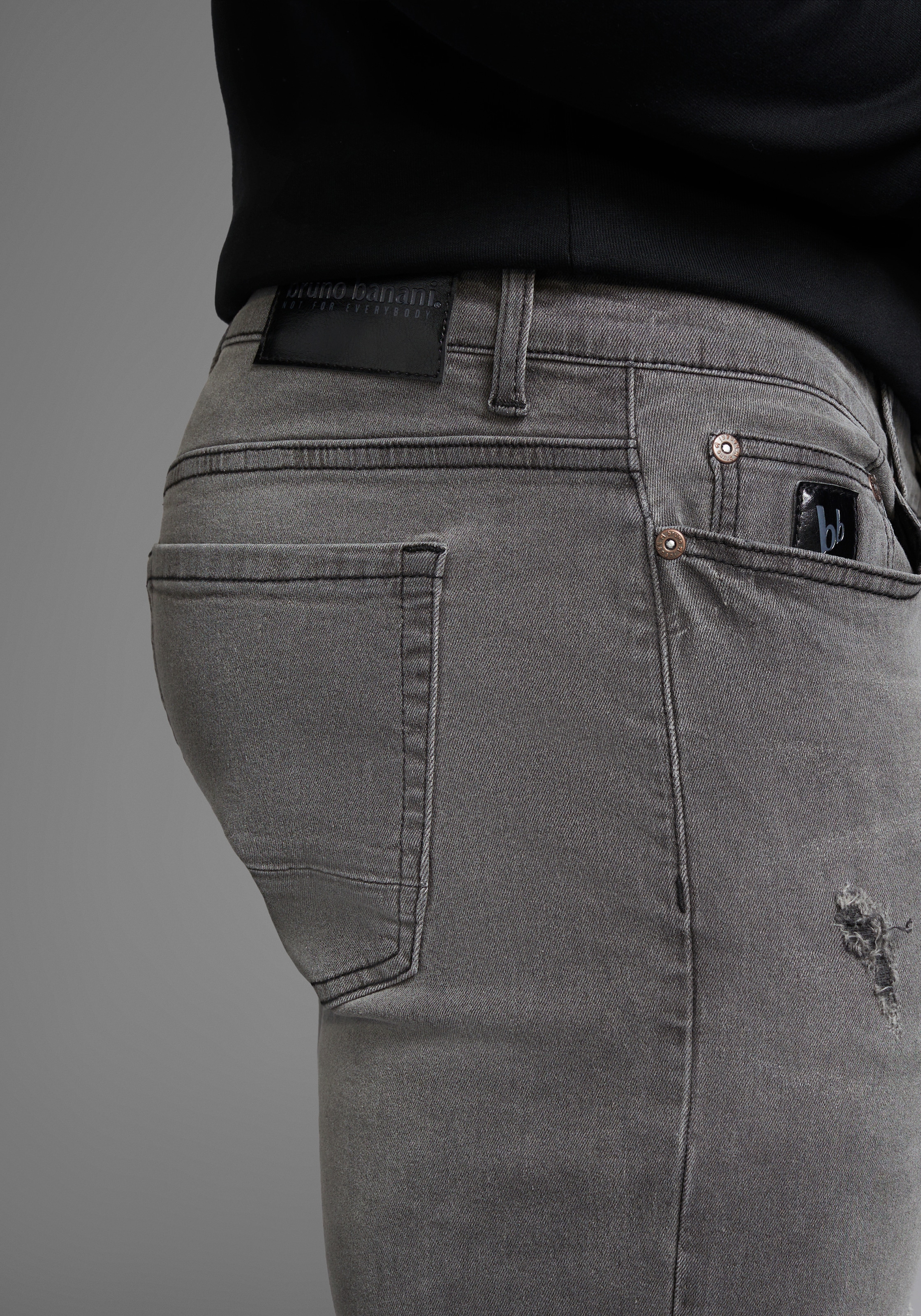 Bruno Banani Straight-Jeans »Hutch«, gerade Beinform, teilweise mit modischen Destroyed-Effekten