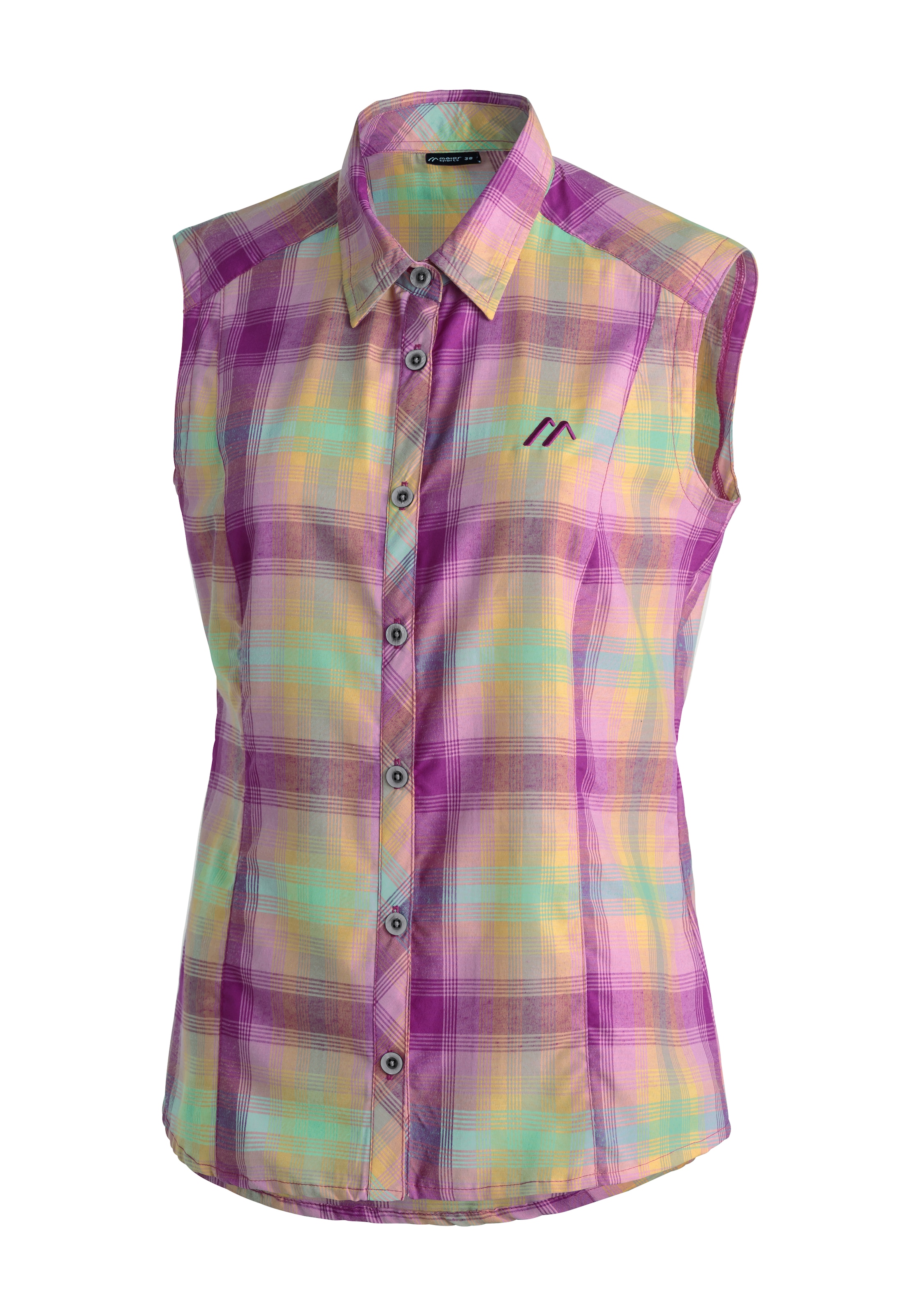 Maier Sports Funktionsbluse »Paloma« ärmellose Damen Bluse, sommerliches Blusen-Shirt, Karobluse, Reg. Fit