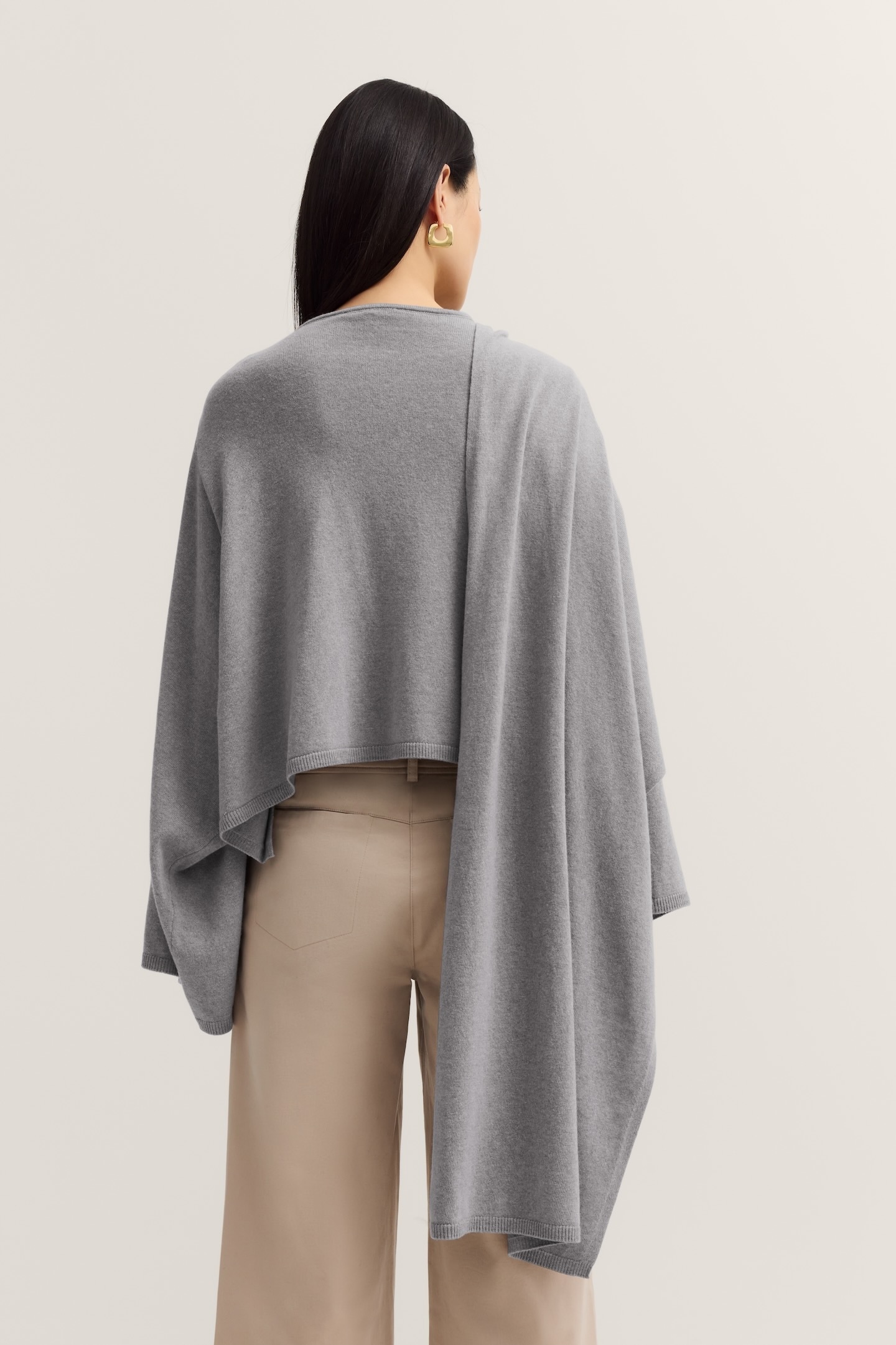 bugatti Strickcape »Rundhals-Ausschnitt« aus Woll-Kaschmir-Mix