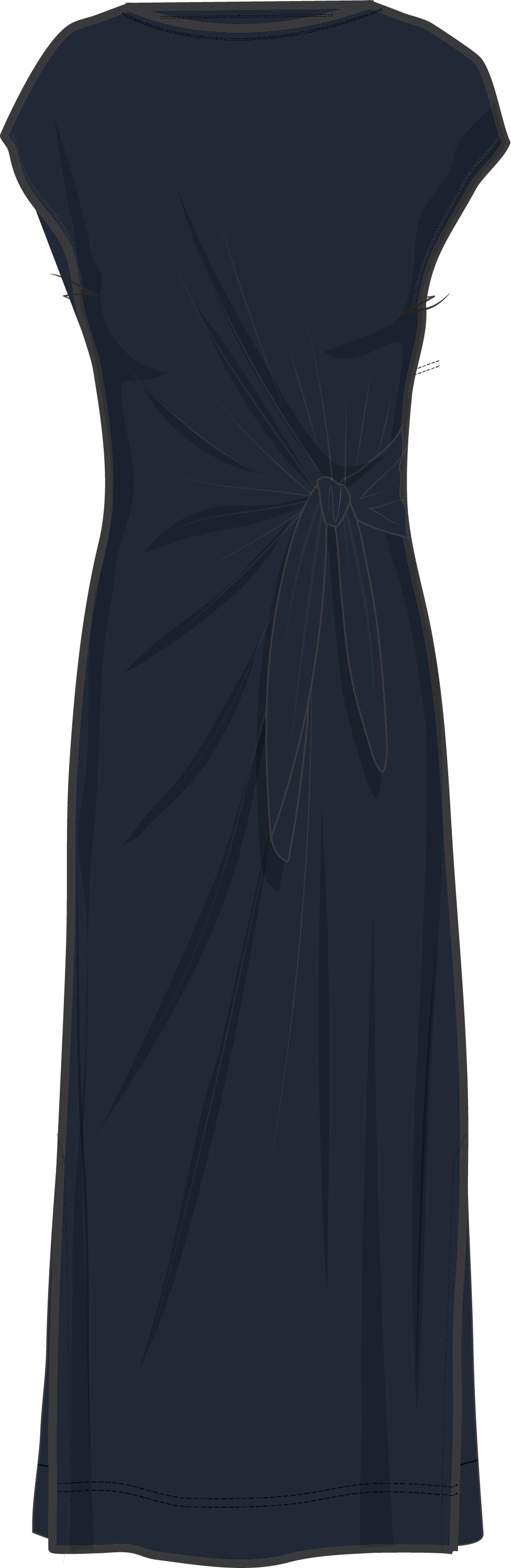 Tommy Hilfiger Midikleid »KNOT BOAT-NK MIDI DRESS SS«, mit Knotendetail