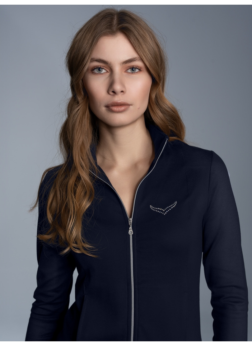 Sweatjacke »TRIGEMA Jacke mit Kristallsteinen«