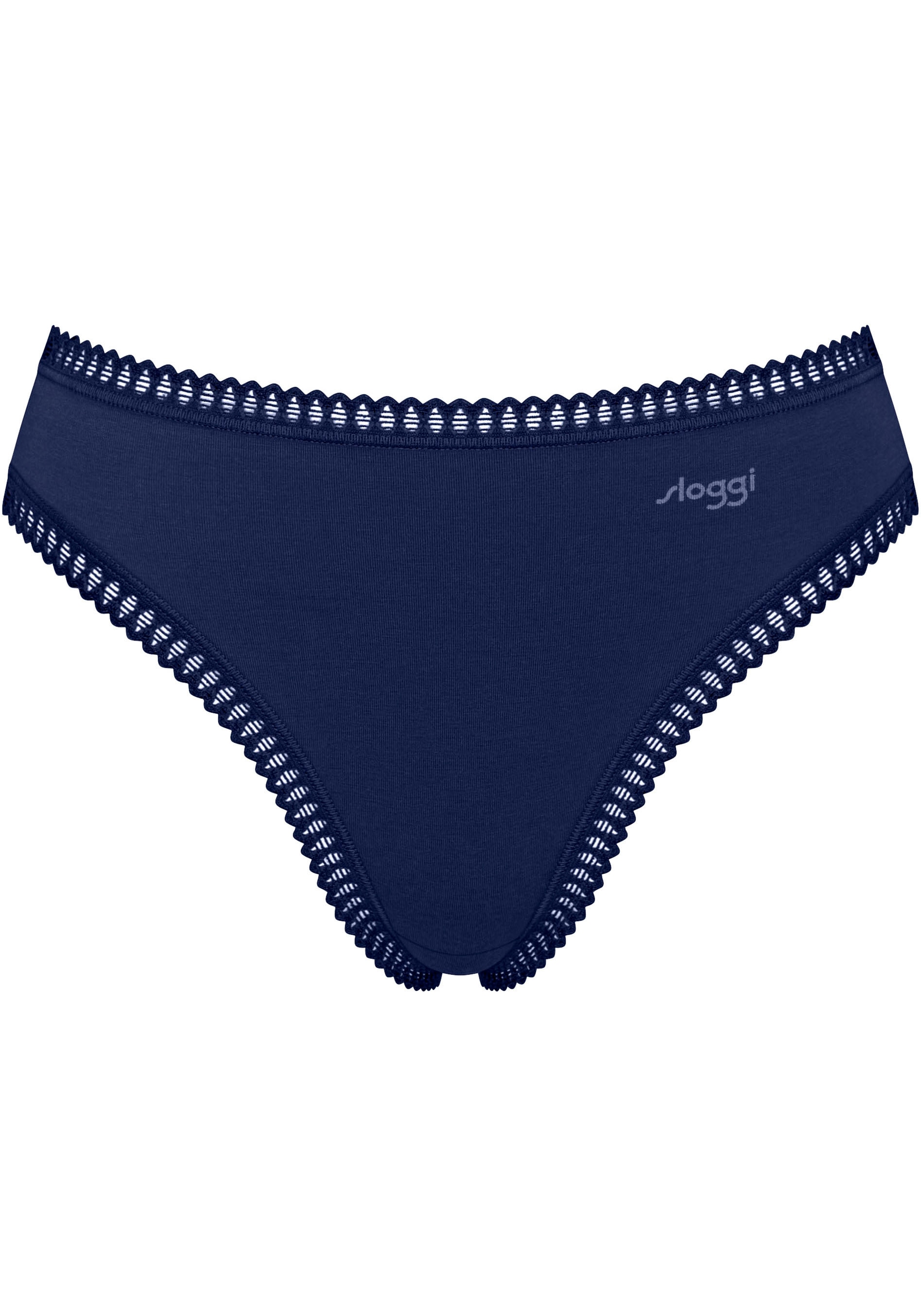 sloggi Slip »GO Crush High leg C3P«, (Packung, 3 St.), Spitzendetails