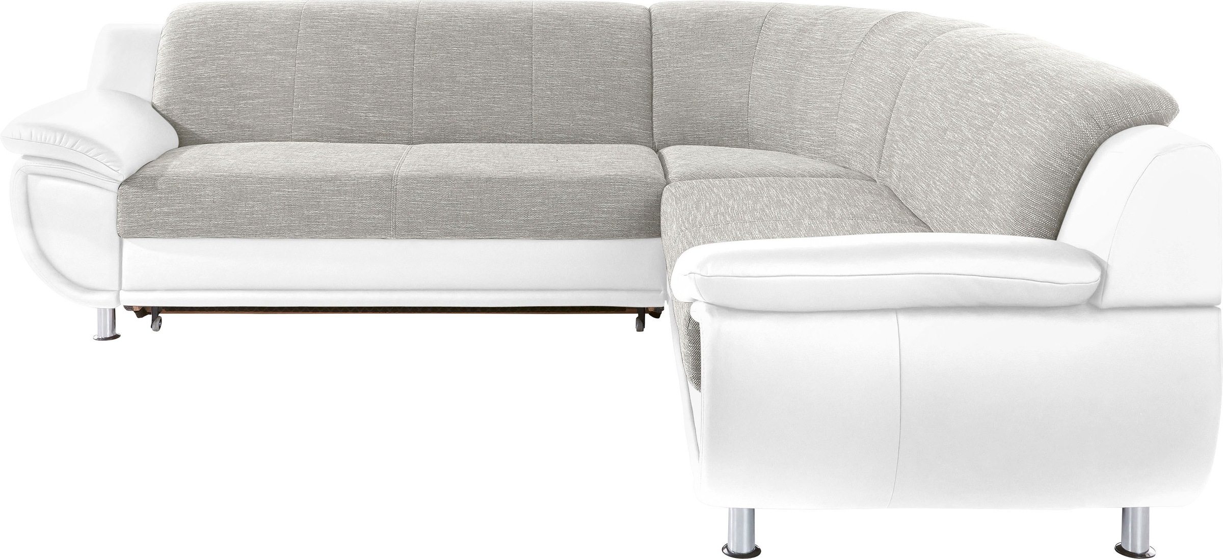 TRENDMANUFAKTUR Ecksofa »Rondo 3, zeitlos und modern, im Materialmix, L-Form«, wahlweise Federkern für hohen Sitzkomfort, wahlweise Bettfunktion
