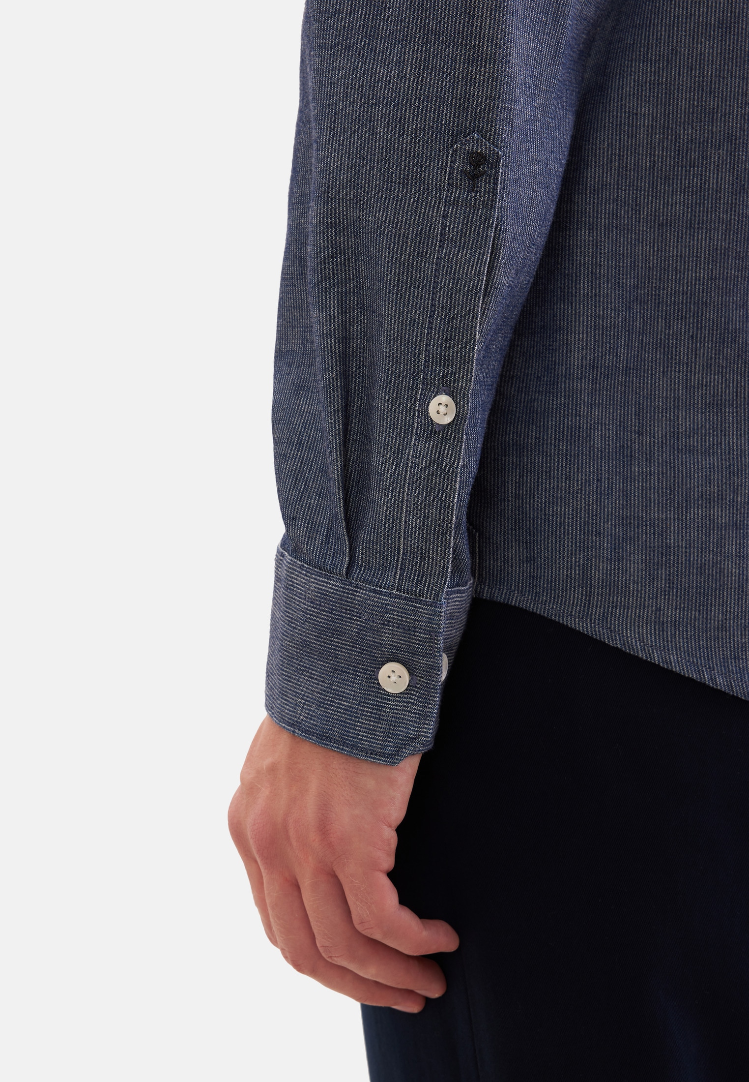 seidensticker Regular 1/1 Button-Down-Kragen Gestreift