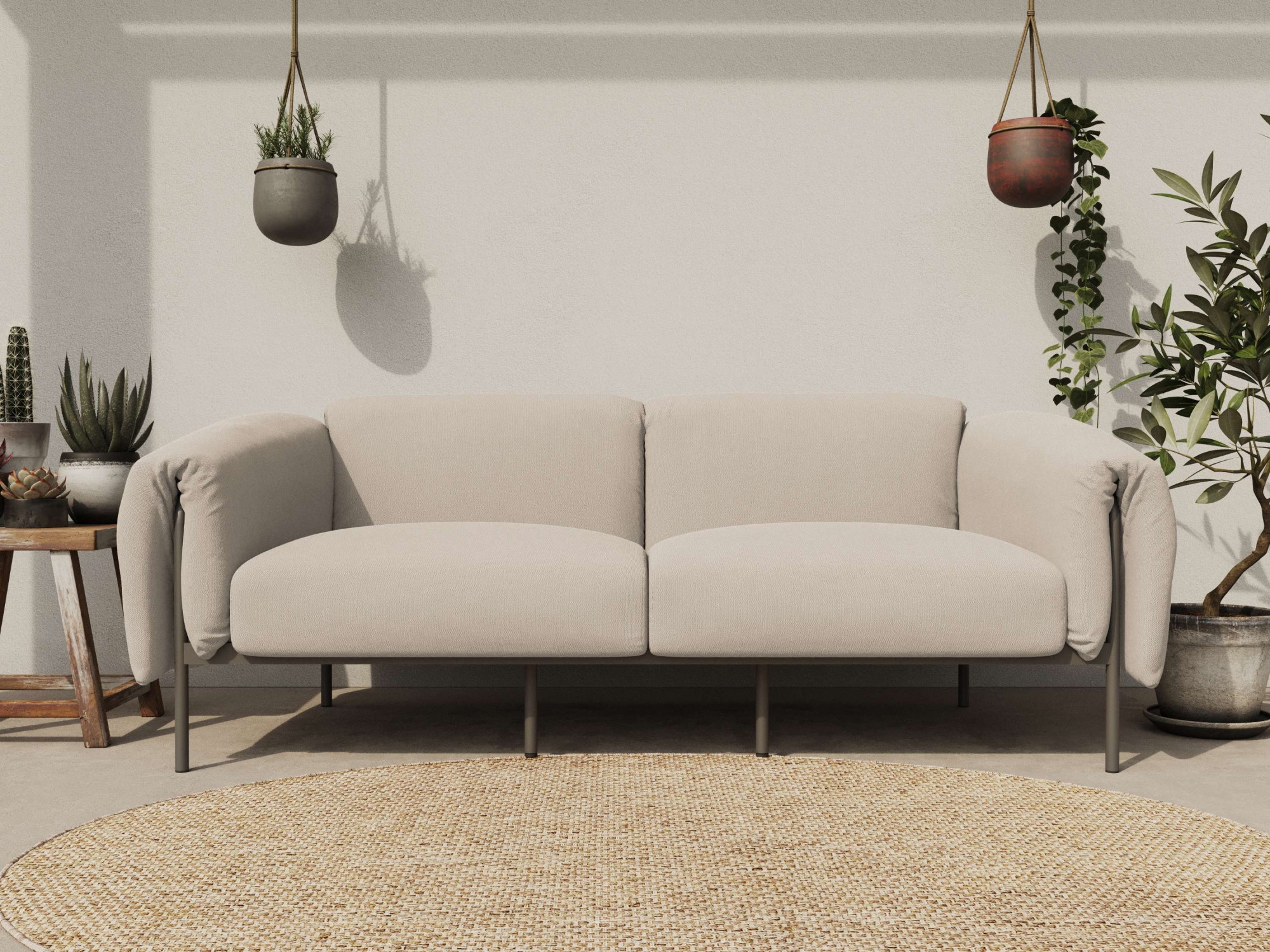 andas 2-Sitzer »Lumi« Outdoor Gartensofa, wetterfeste Materialien, Breite 186 cm