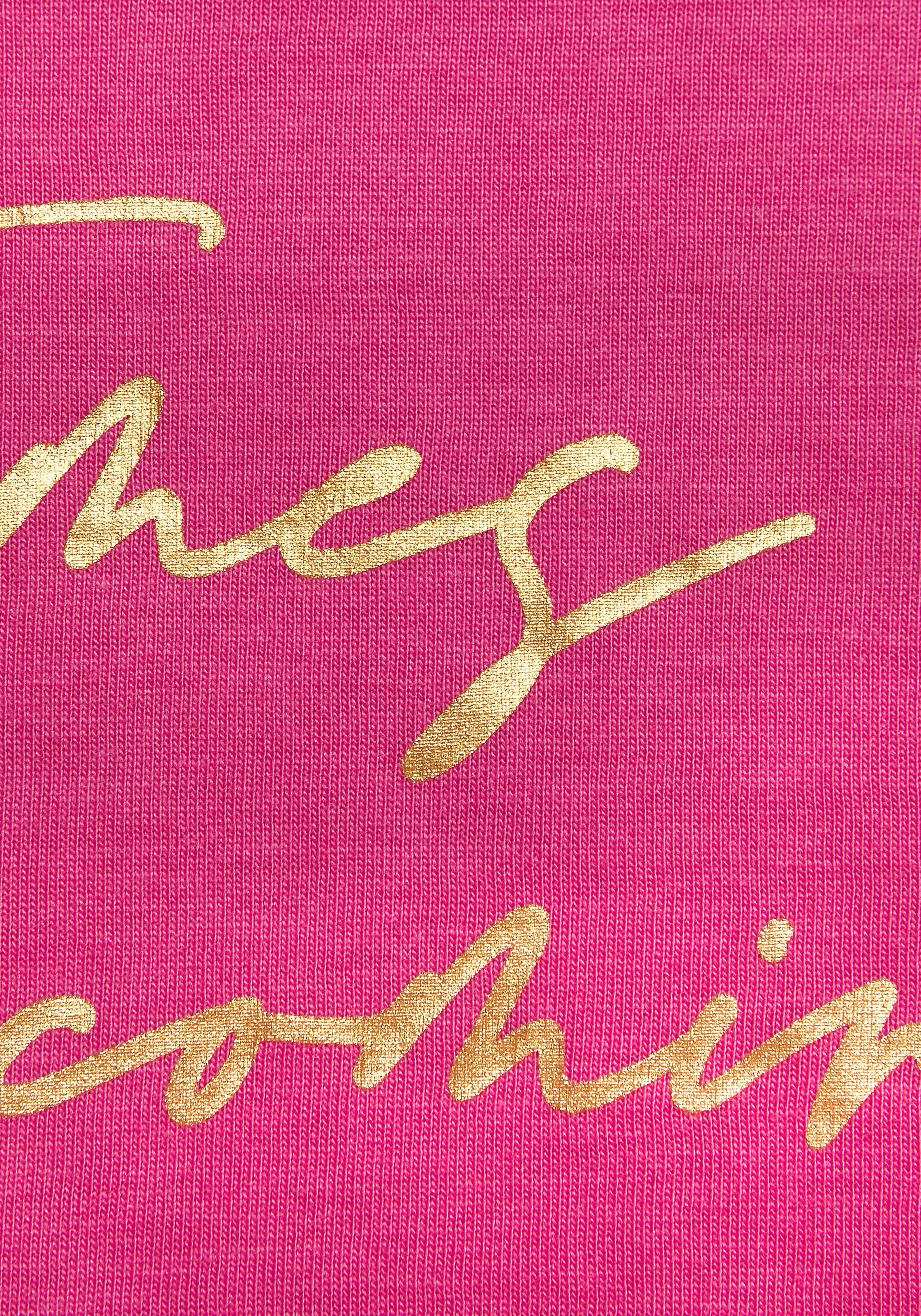 LASCANA Pyjamaoberteil, mit Folienprint