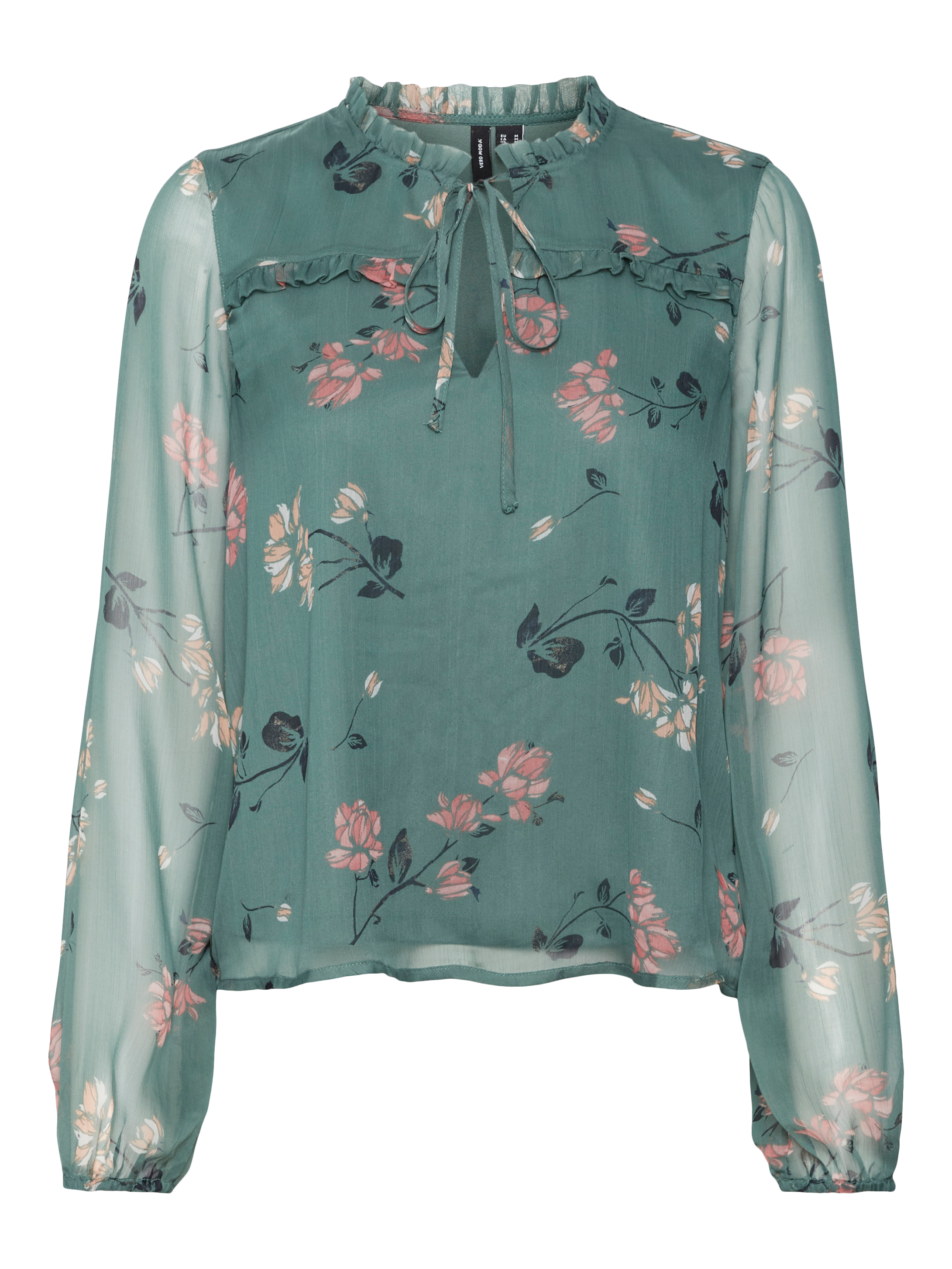 Vero Moda Chiffonbluse »VMMILLA LS TOP WVN GA NOOS« Kunstfaser, regular fit