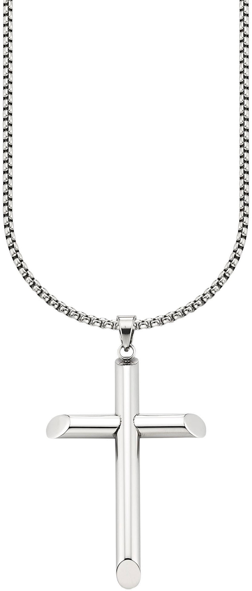 Bruno Banani Kette mit Anhänger »Schmuck Geschenk Halsschmuck Halskette mit Anhänger großes Kreuz« in silberfarben, Größe Länge: 70 Breite: 3,4 mm
