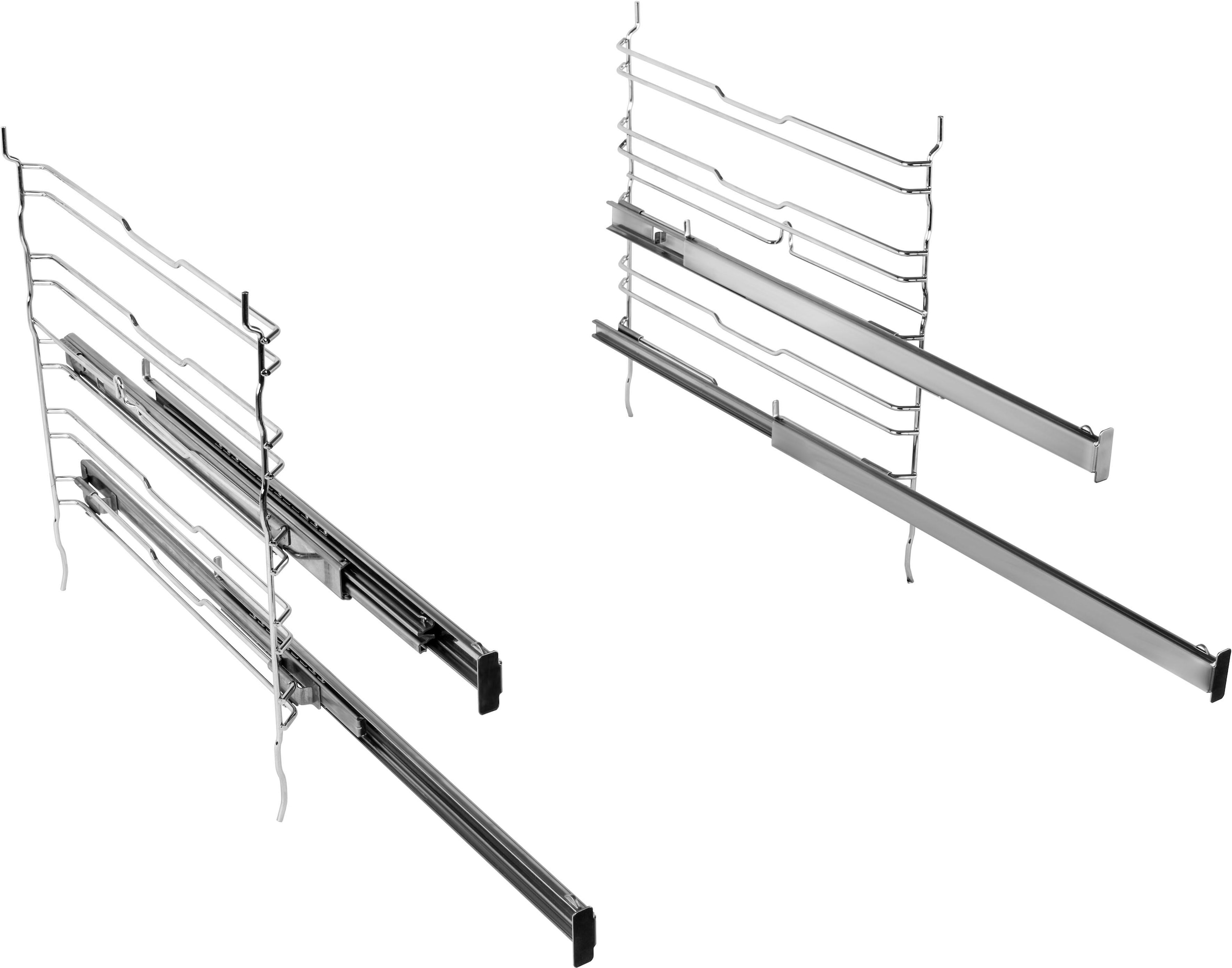 BAUKNECHT Elektro-Herd-Set »HIR4 EP8V2 PT«, mit 2-fach-Teleskopauszug, Pyrolyse-Selbstreinigung, (Set), Hydrolyse, Umluft, 2-fach-Teleskopauszug