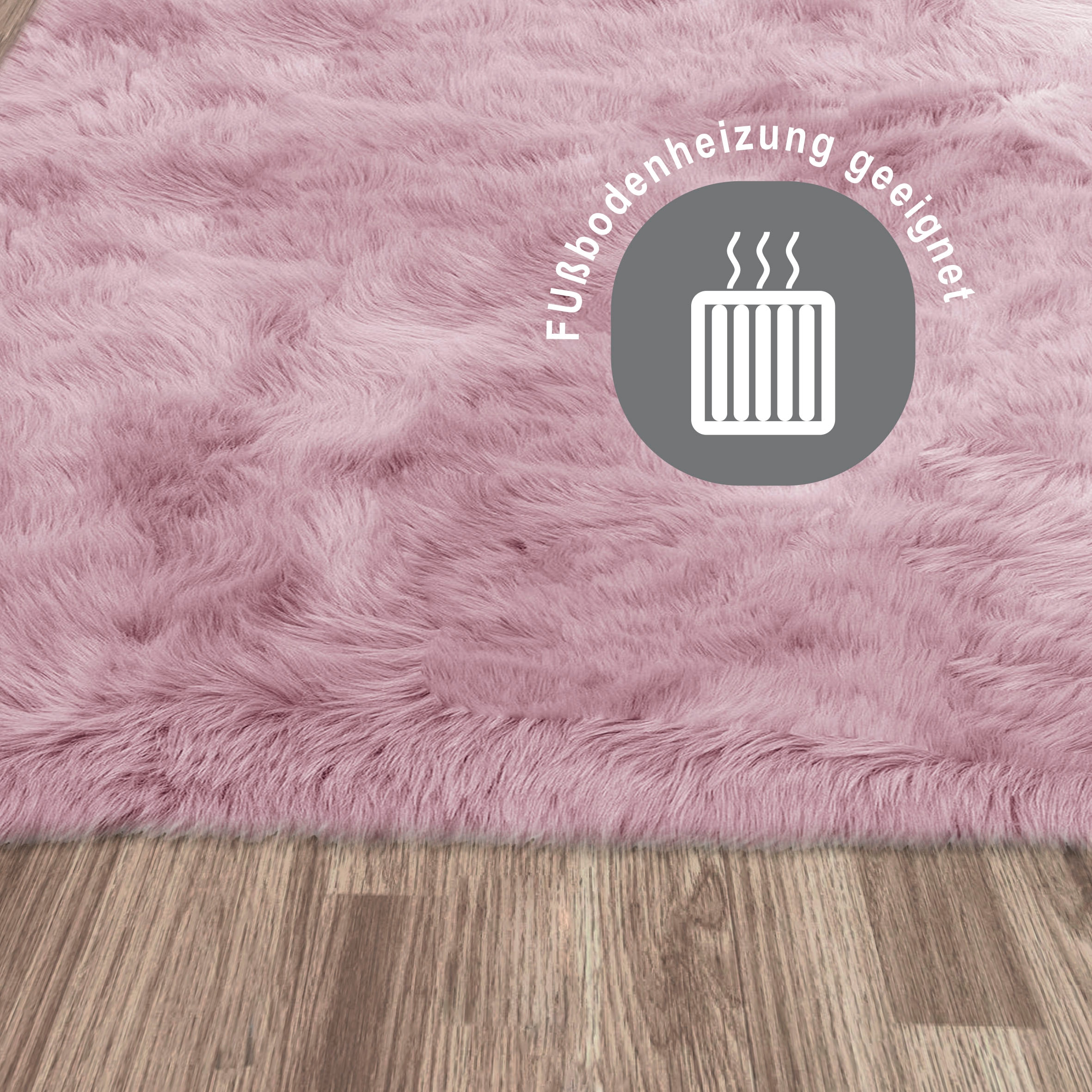 Home affaire Läufer »Valeria«, rechteckig, 60 mm Höhe, Kunstfell Läufer, besonders weich und flauschig, fußbodenheizungsgeeignet, pflegeleicht, ideale Teppiche für Wohnzimmer, Schlafzimmer, Esszimmer und Diele/Flur