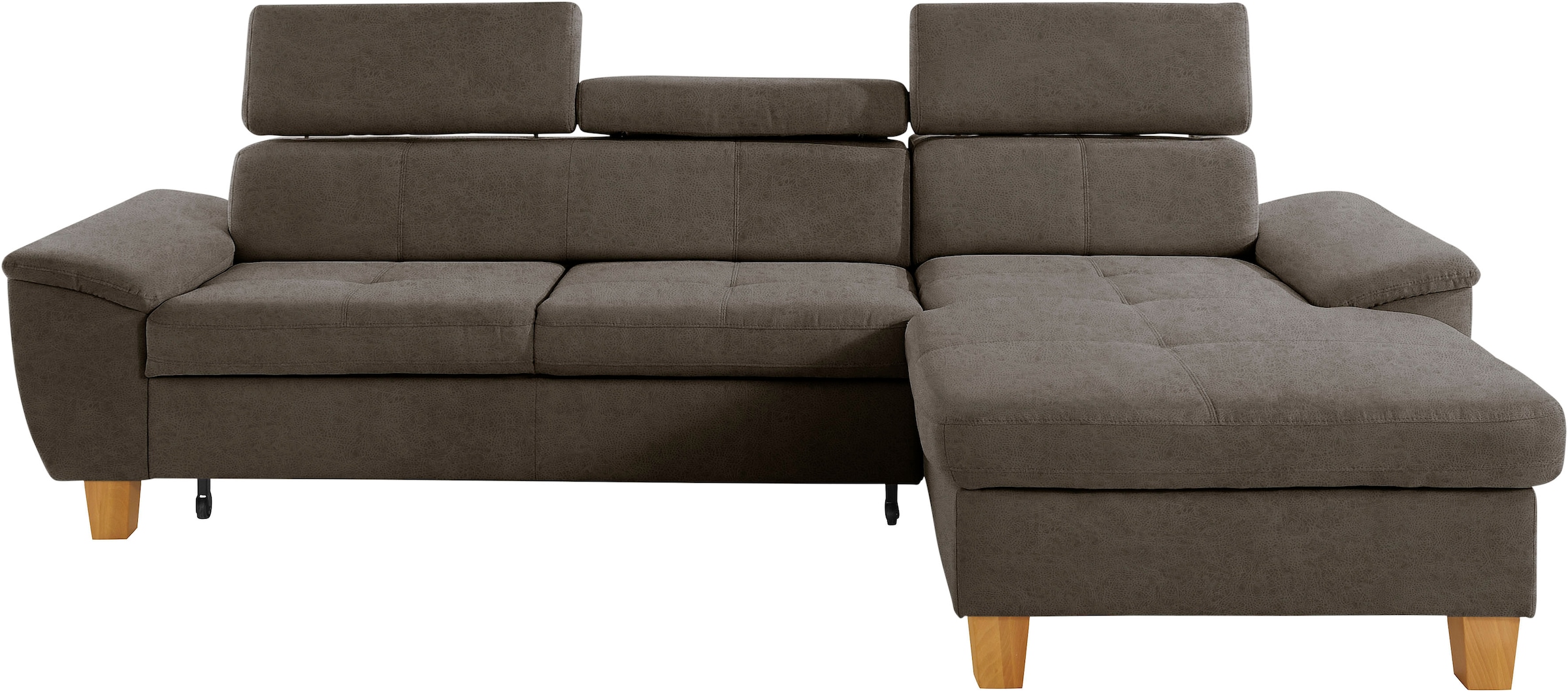exxpo - sofa fashion Ecksofa »Enya, aufwendige Detailverarbeitung, hoher Sitzkomfort, bequem, L-Form«, inkl. Kopfteilverstellung, wahlweise mit Bettfunktion und Bettkasten