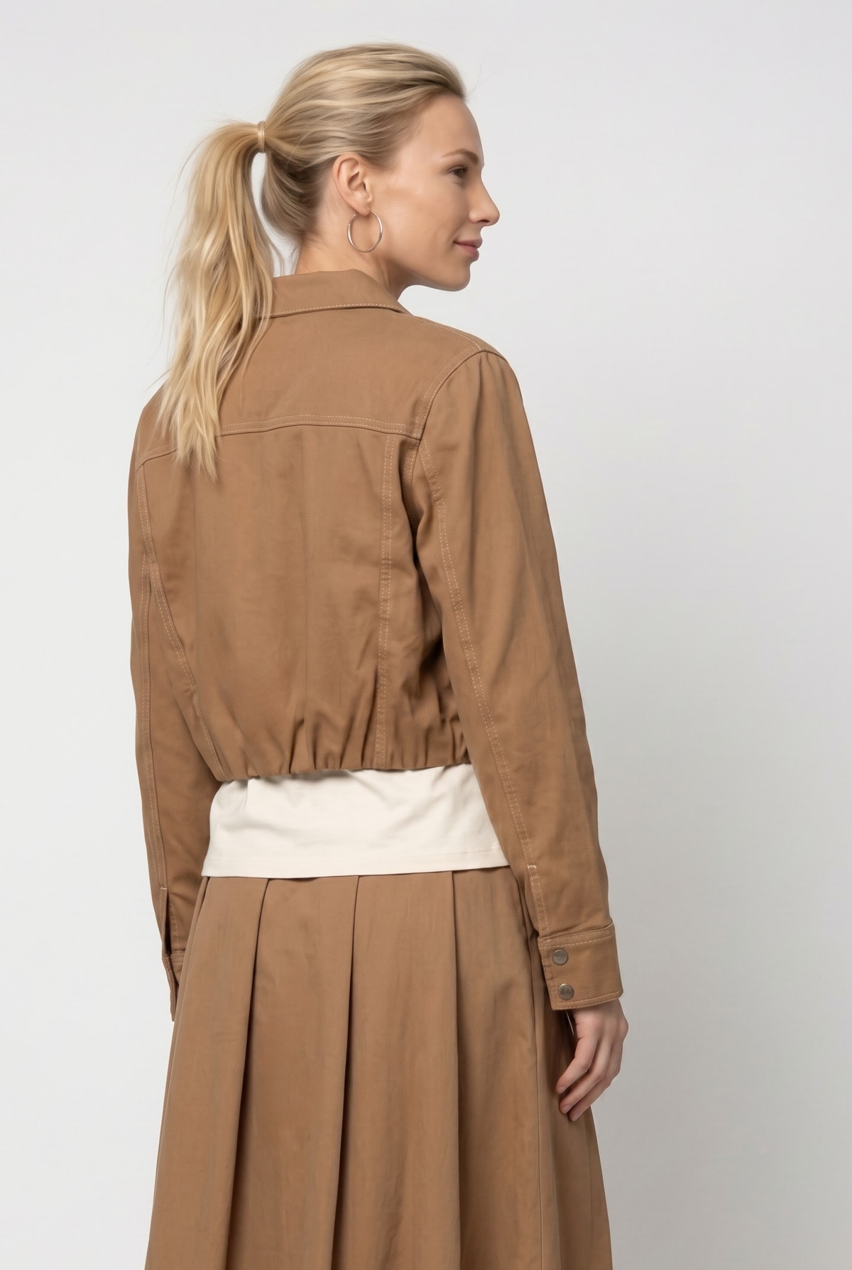 Monari Kurzjacke »Jacke Lyocellmix« ohne Kapuze Regular fit mit Knopfleiste