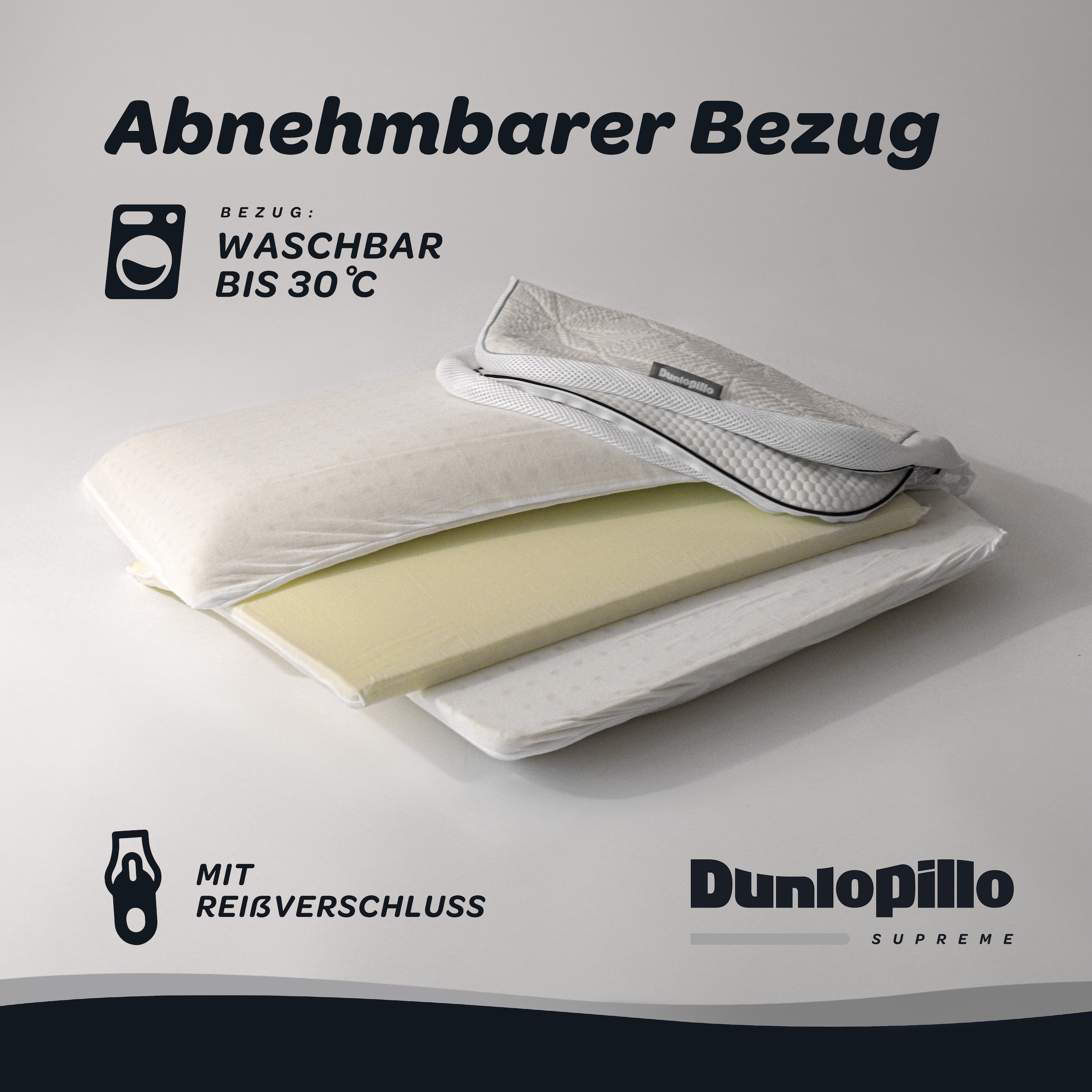 Dunlopillo Nackenstützkissen »Clima Flex mit anpassbarer Festigkeit« 1 Stk. tlg.