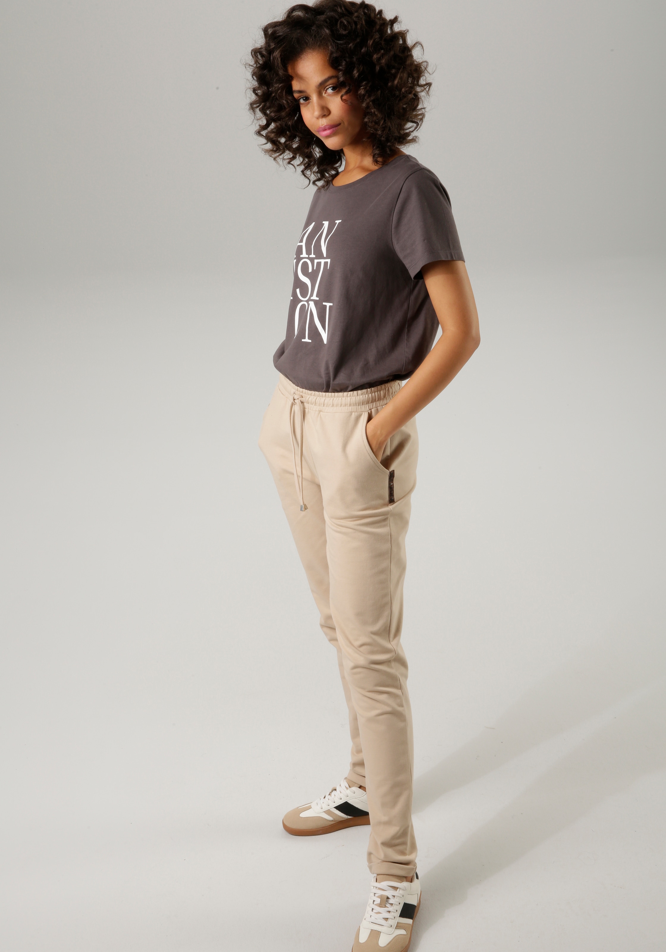 Aniston CASUAL Schlupfhose, mit seitlichem ANISTON-Label