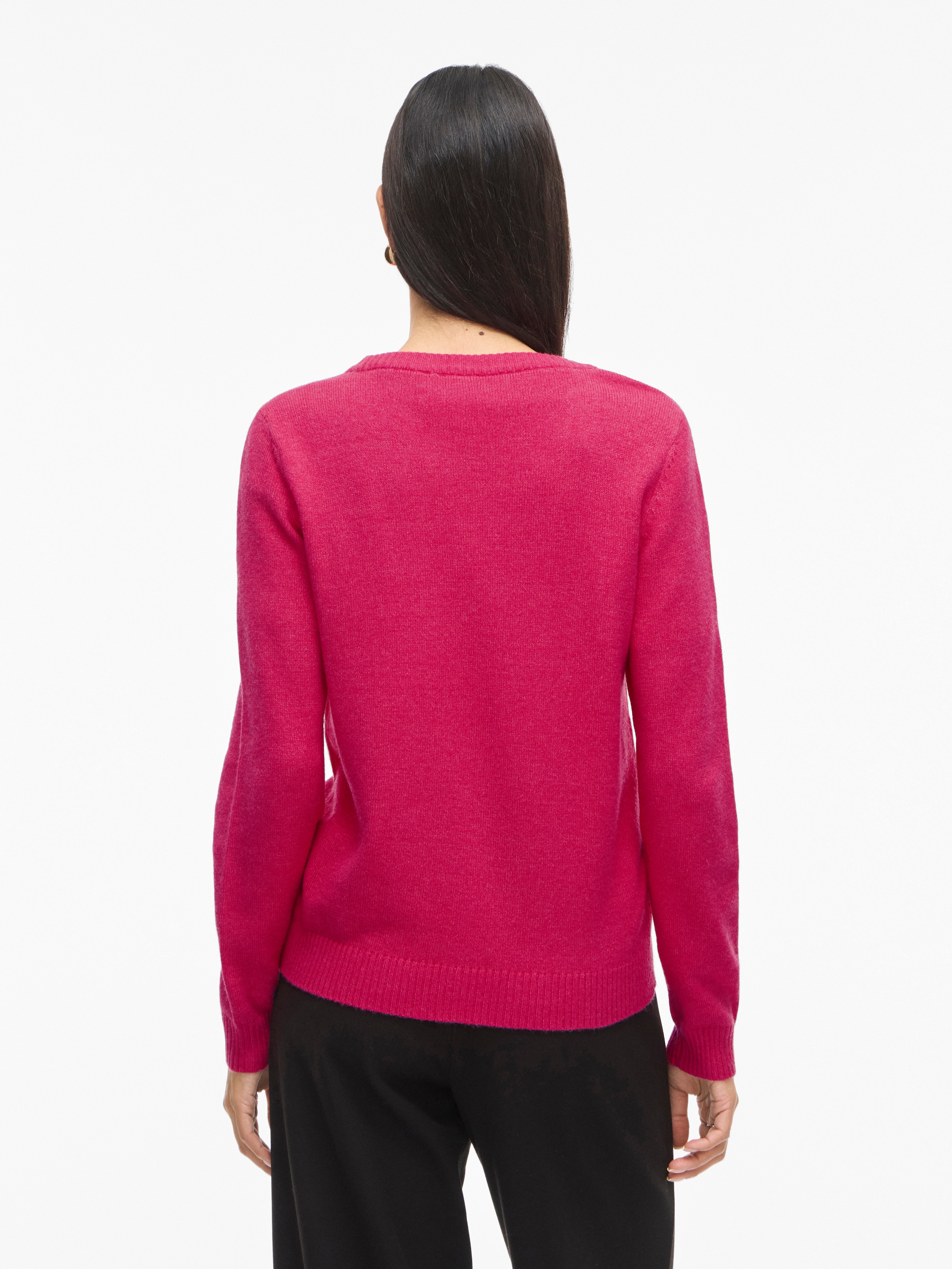 Vila Rundhalspullover »VIRIL O-NECK L/S  KNIT TOP - NOOS« Viskosemischung, regular fit