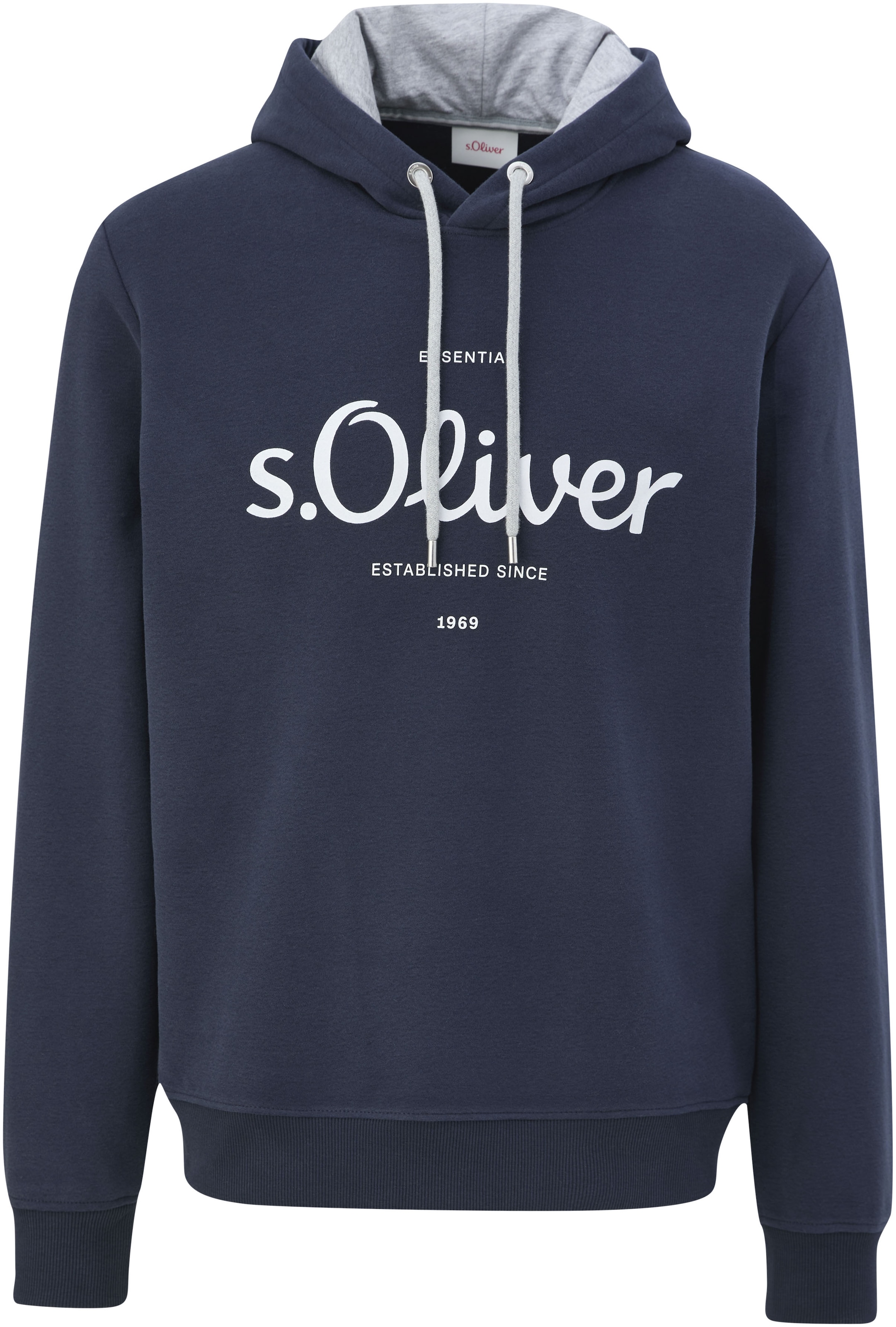 s.Oliver Kapuzensweatshirt, mit gummiertem Shop OTTO Print Online im