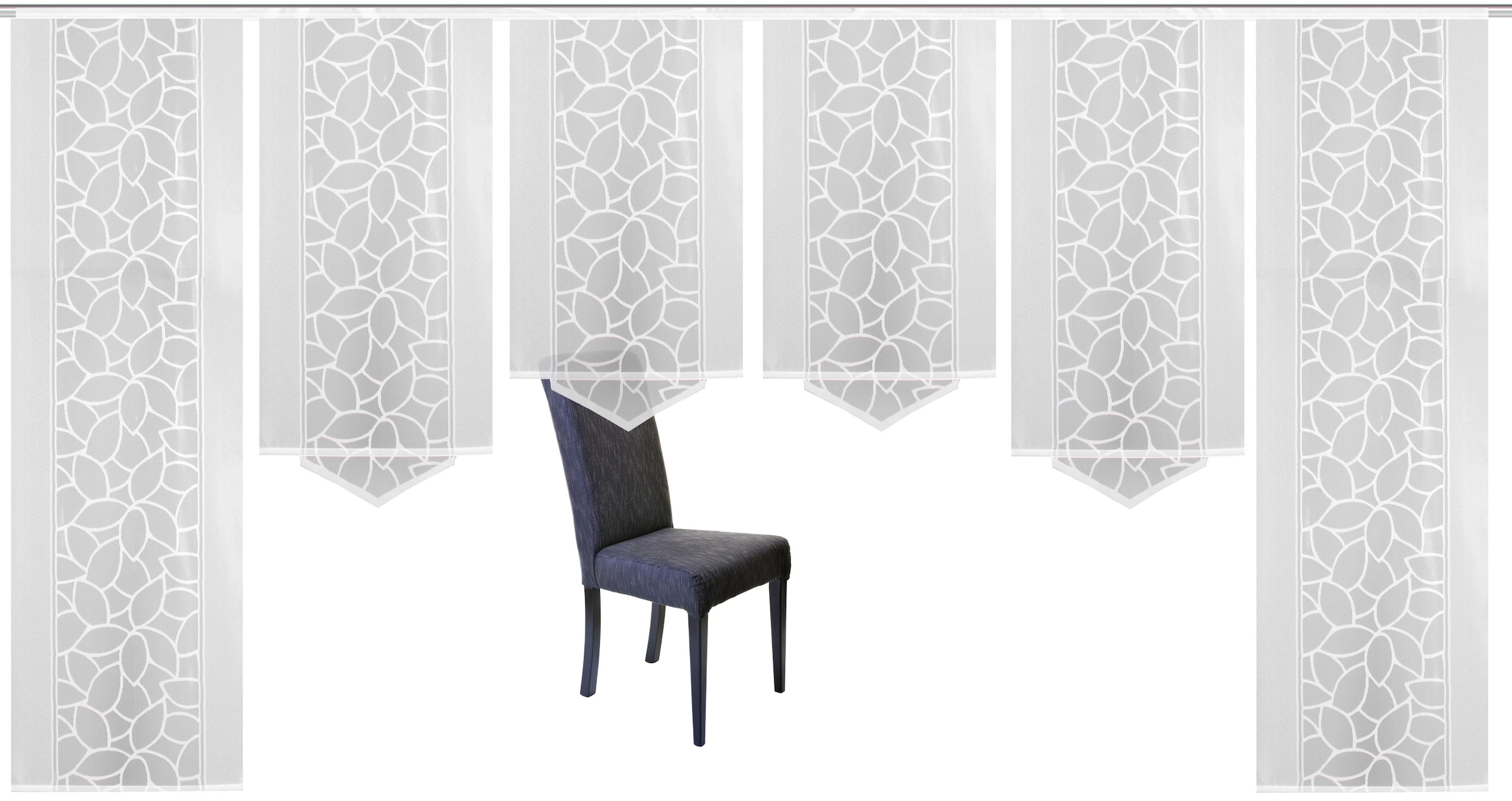 HOME WOHNIDEEN Schiebegardine »JENNA«, (6 St.), Schiebevorhang Jacquard Set