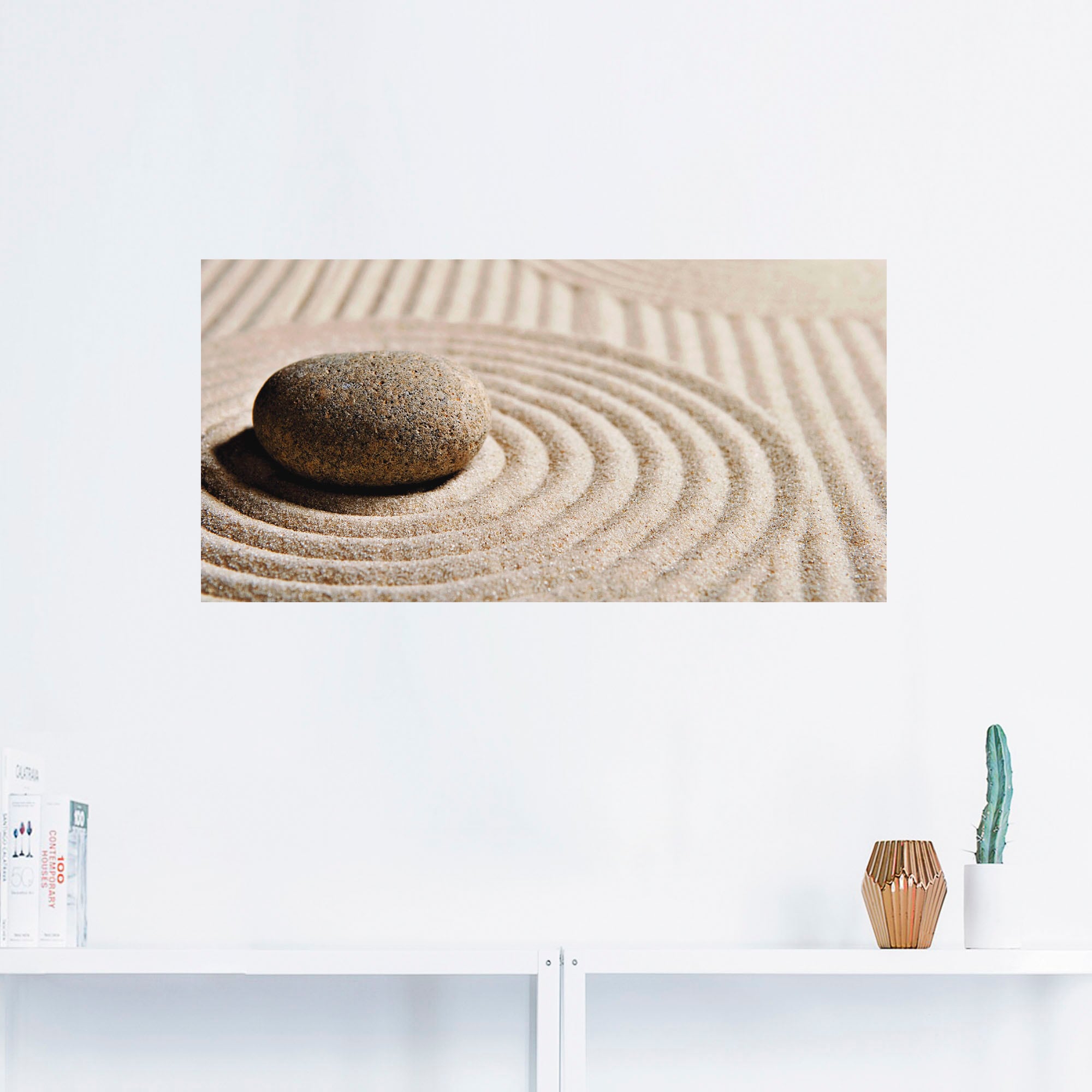 Artland Wandbild »Mini Zen Garten - Sand«, Zen, (1 St.), als Leinwandbild, Poster, Wandaufkleber in verschied. Größen