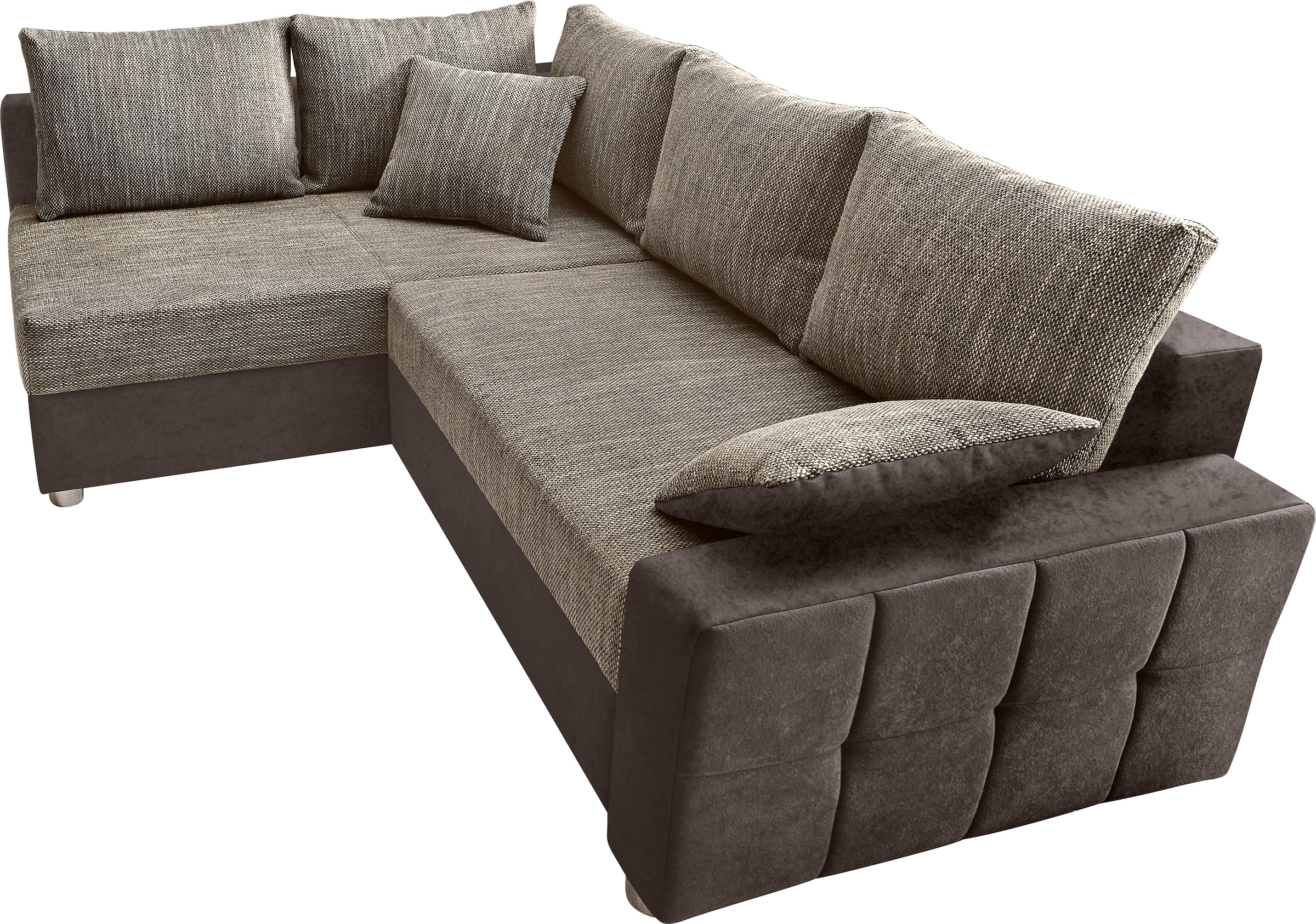 COLLECTION AB Ecksofa »Parma L-Form«, mit Bettfunktion und Federkern