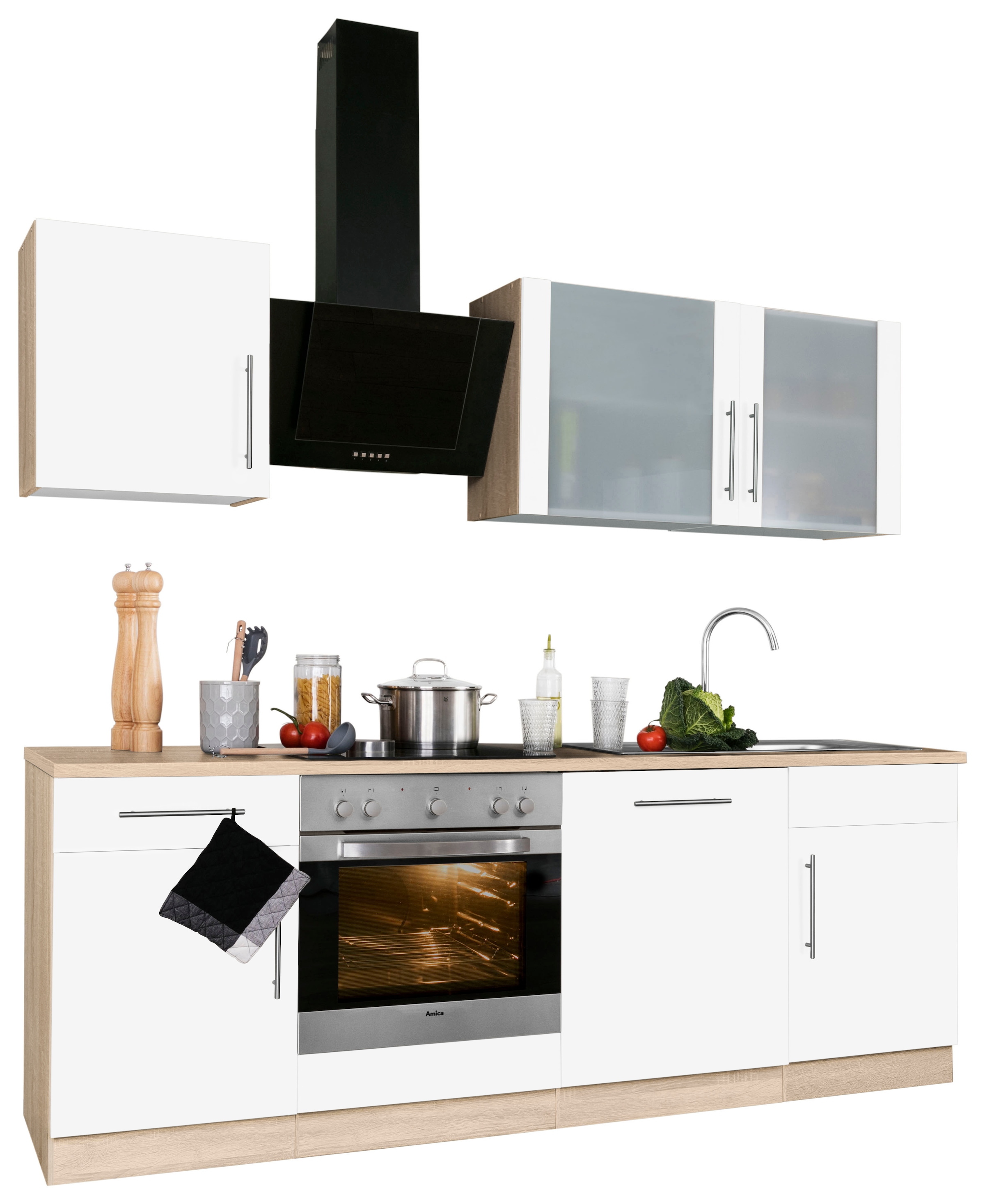 wiho Küchen Küchenzeile »Cali«, bei Breite cm 220 online OTTO mit E-Geräten