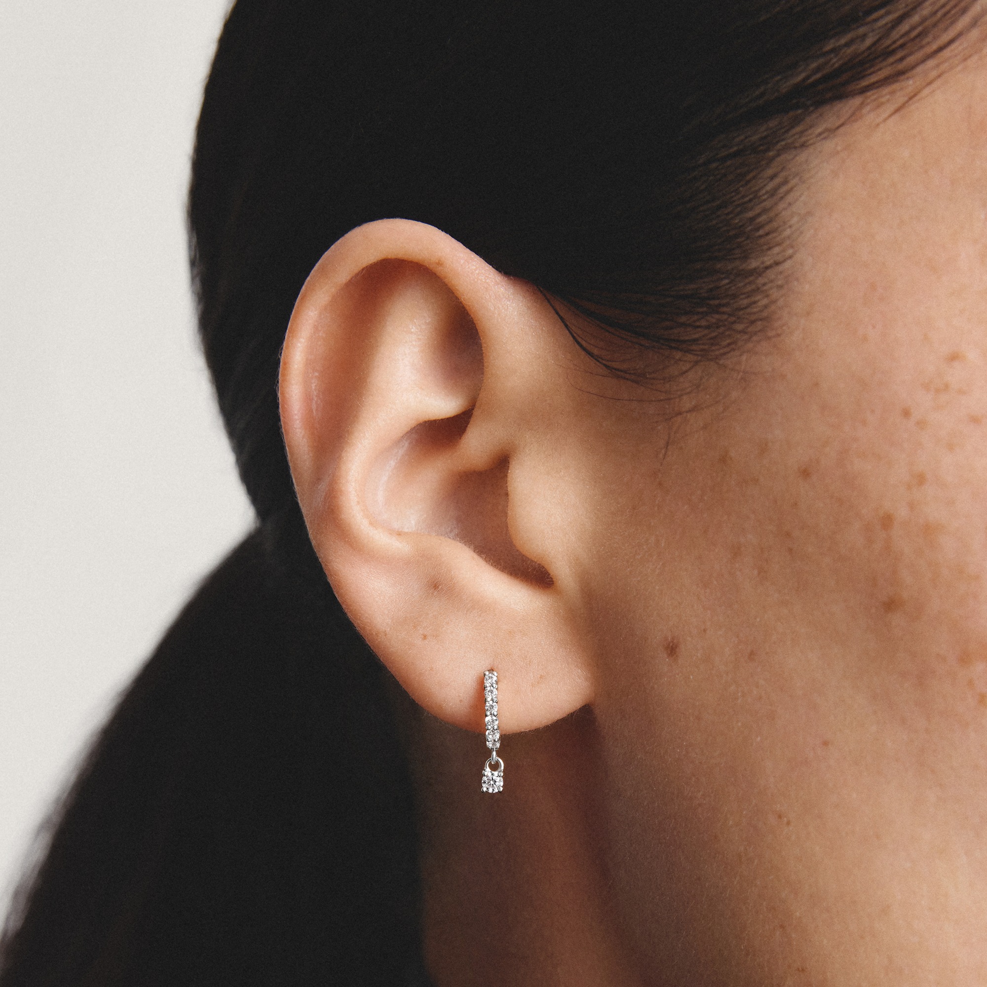 THOMAS SABO Paar Creolen »mit Anhänger« mit Zirkonia (synth.)