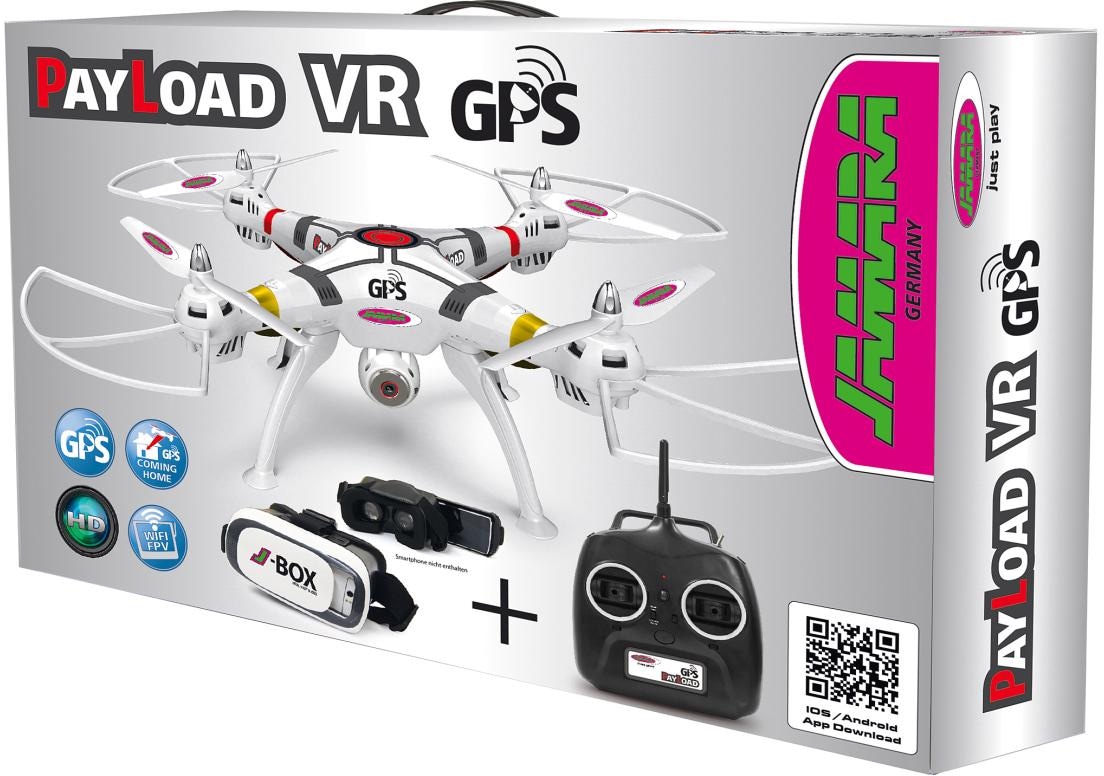 Jamara RC-Quadrocopter »Payload GPS VR Drone Altitude HD«, (Set, Komplettset), mit Kamera