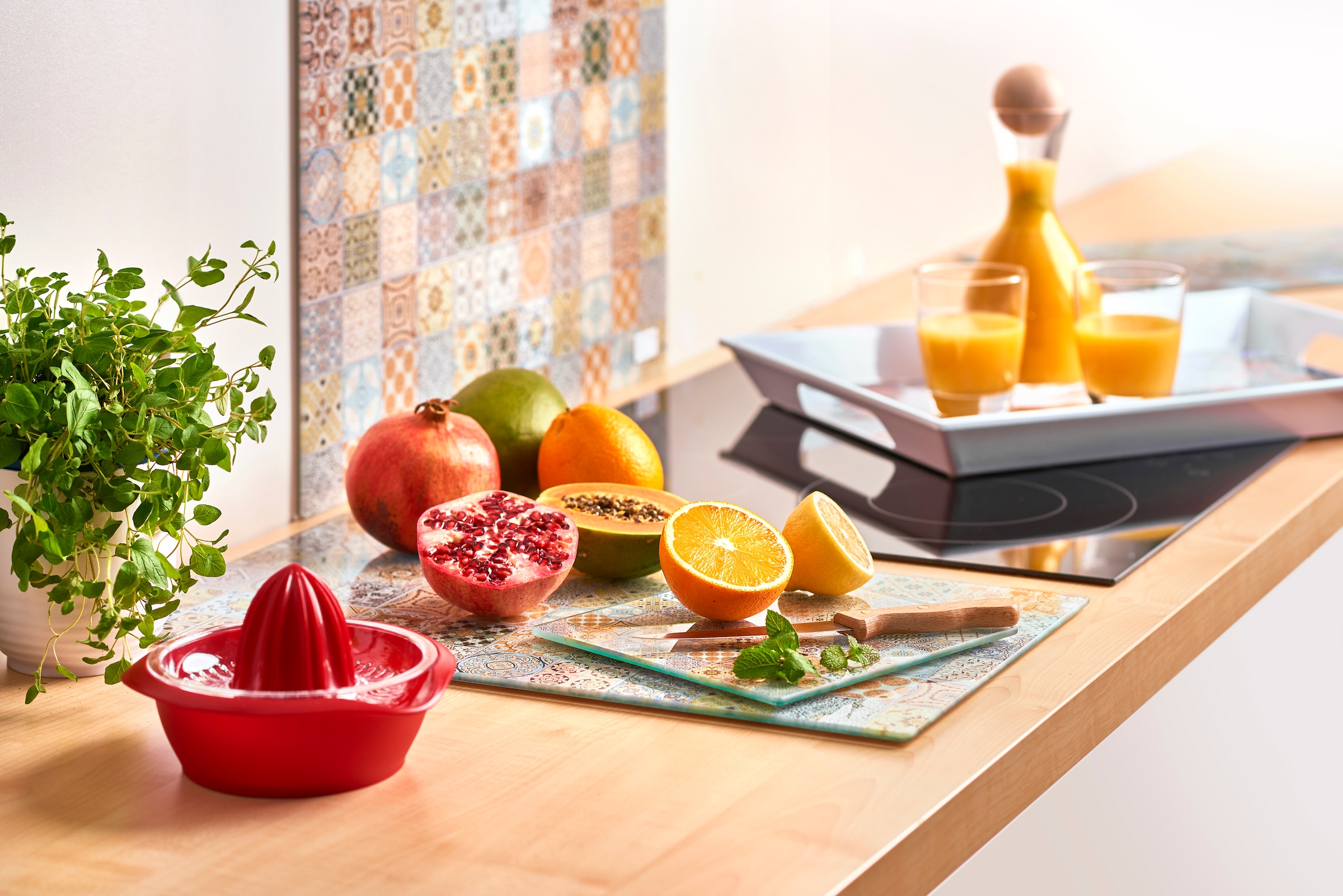 Zeller Present Schneide- und Abdeckplatte »Mosaik« nostalgisches Design