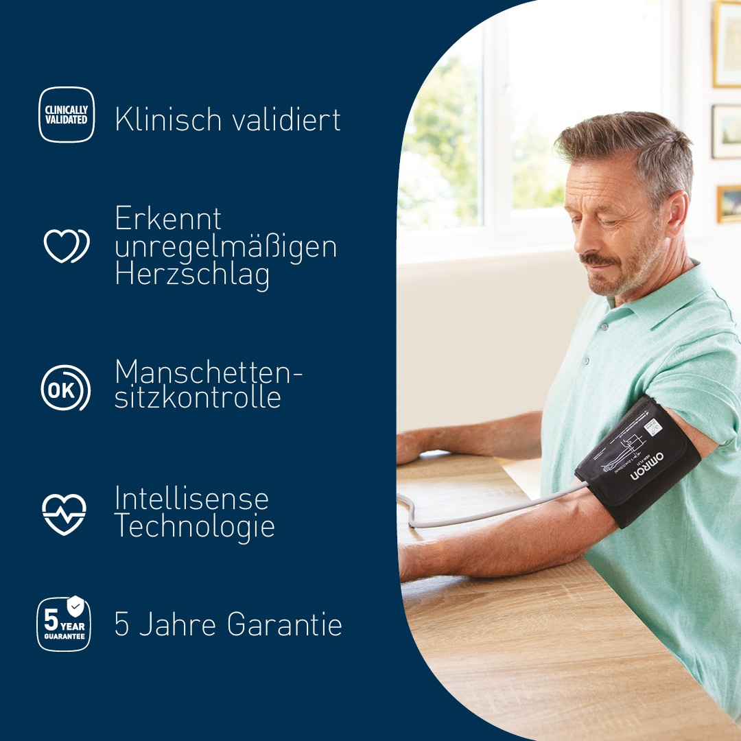 Omron Oberarm-Blutdruckmessgerät »X3 Comfort«, mit Bluthochdruckindikator