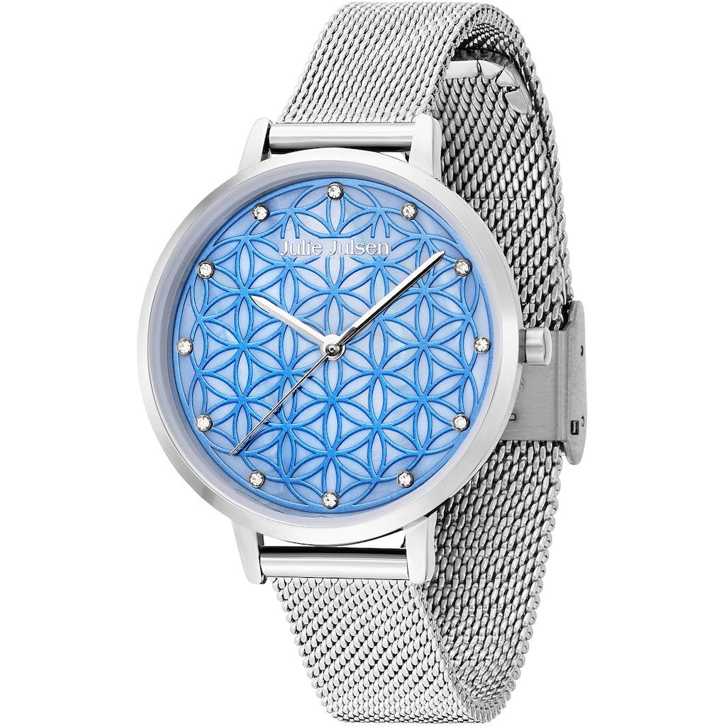 Julie Julsen Quarzuhr »Flower of Life Sea Silver, JJW1166SME-1«