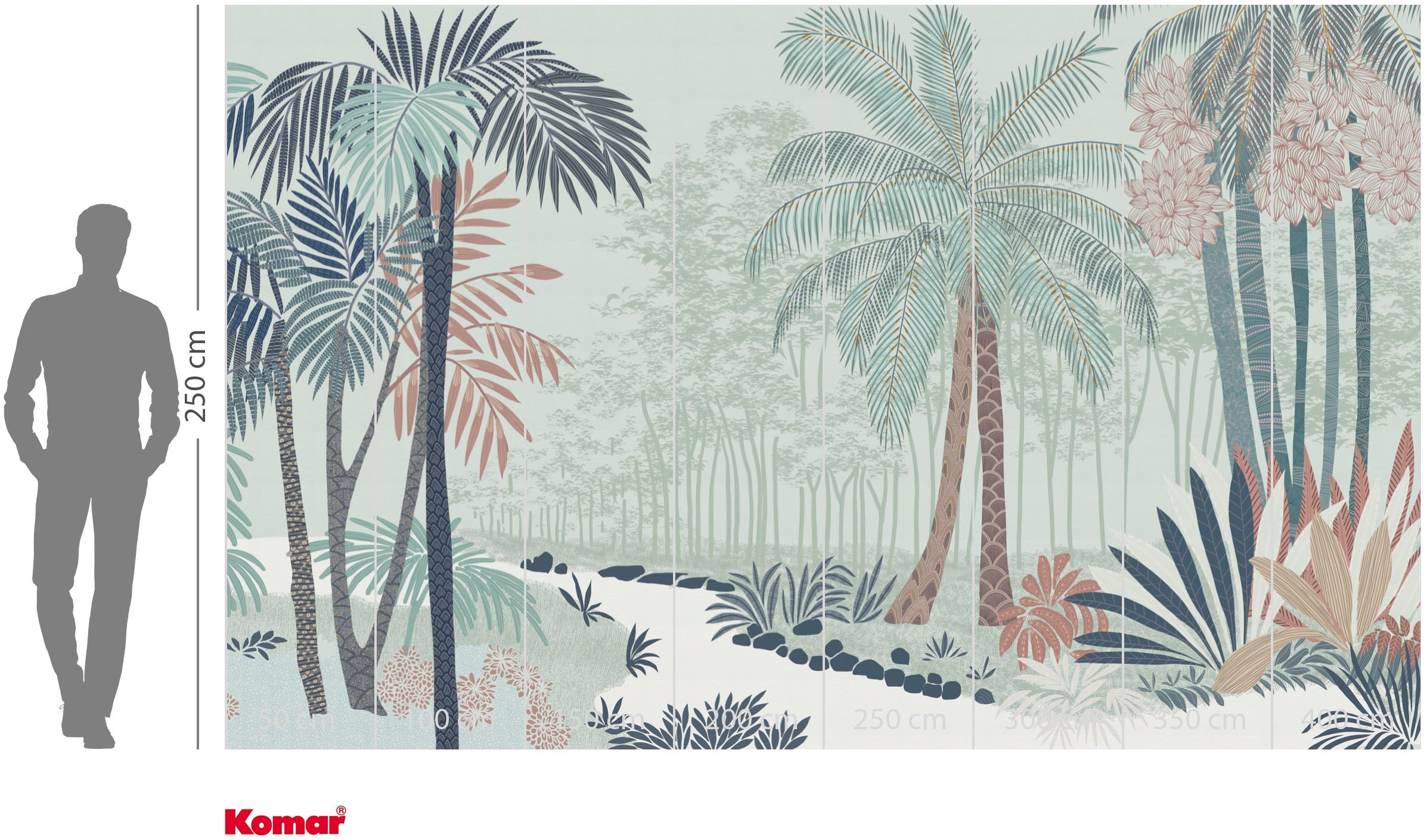 Komar Fototapete »Vlies Fototapete - Flora Glaucus - Größe 400 x 250 cm« Motiv | bedruckt glatt