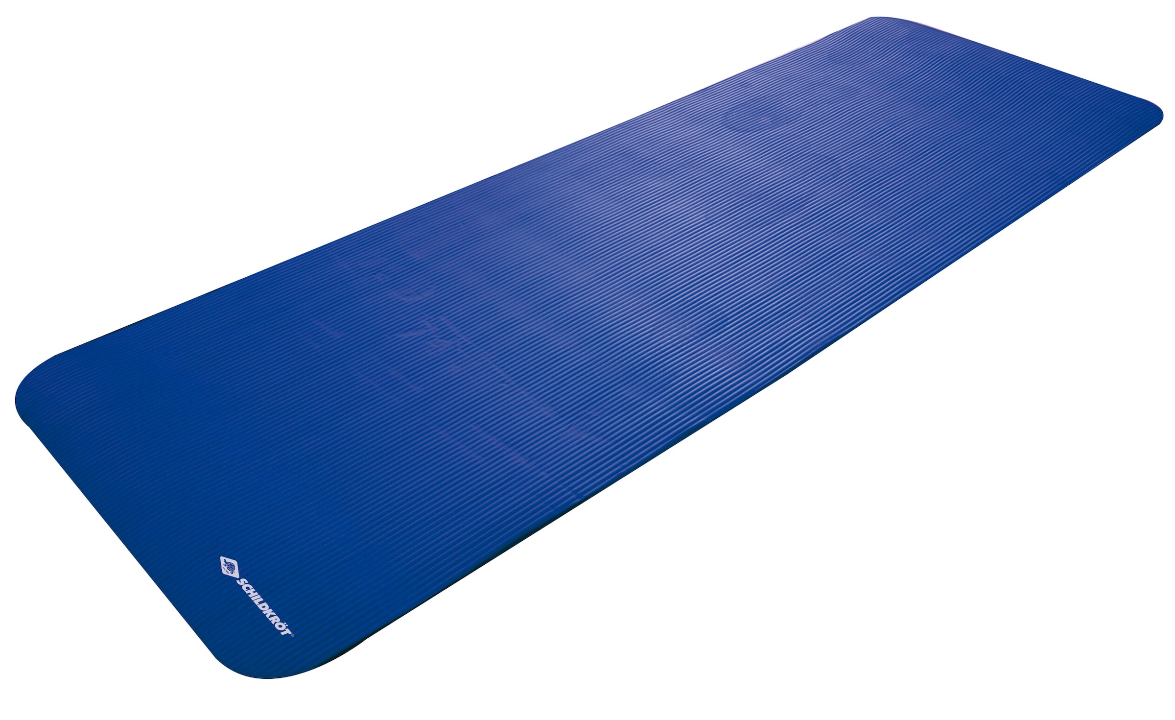 Schildkröt Fitnessmatte »Fitnessmatte XL 15mm (blau)«, (Set), Übergroße Abmessung, inkl. Transport-Gurtband