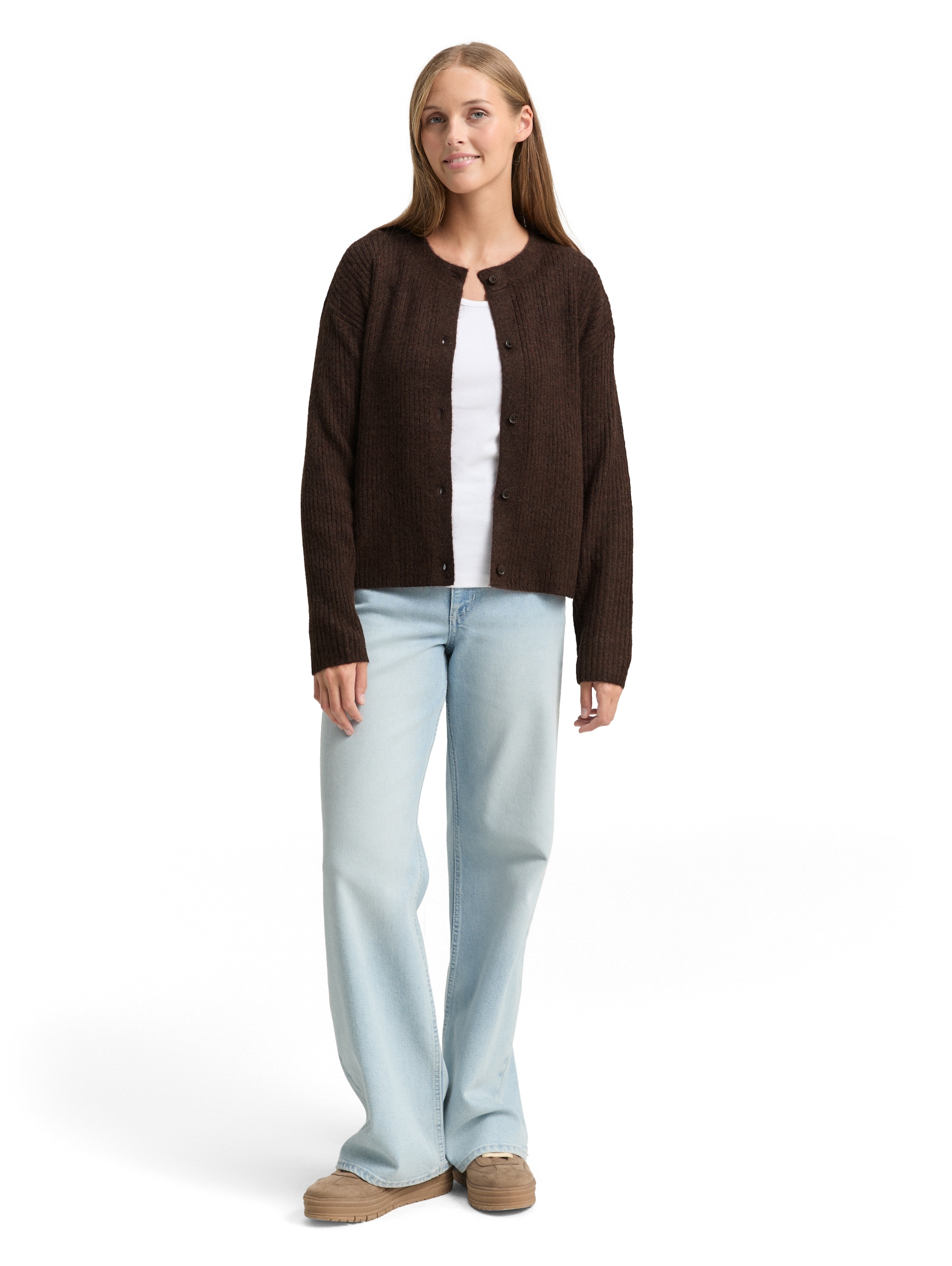 TOM TAILOR Denim Cardigan, mit Struktur