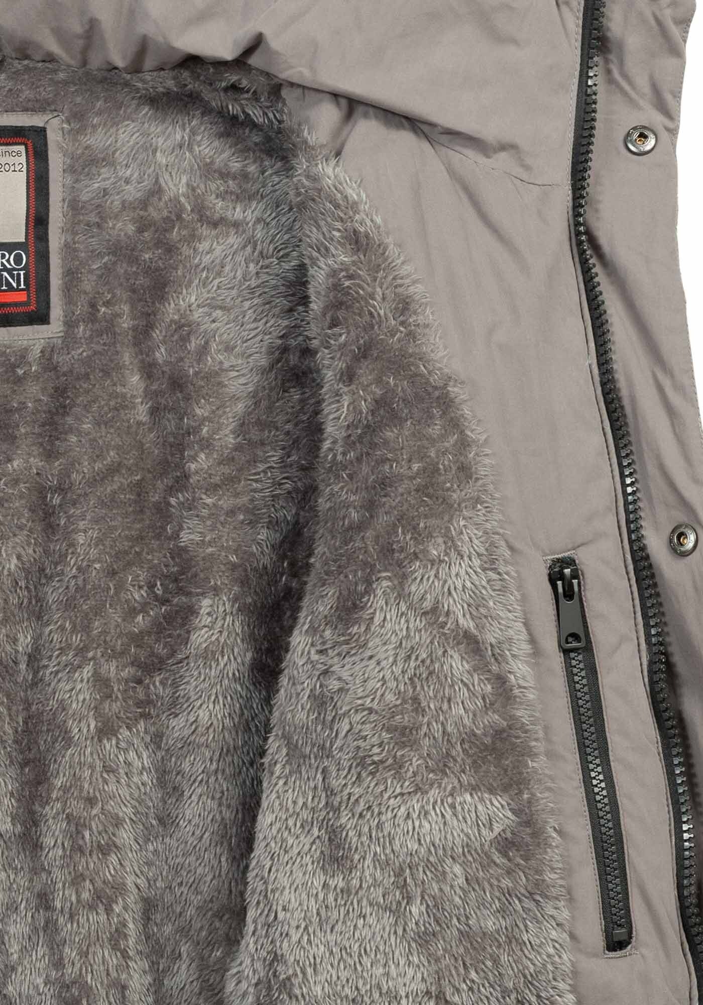 Alessandro Salvarini Winterjacke »A. Salvarini Herren Winterjacke lang mit Teddyfell gefüttert AS458«