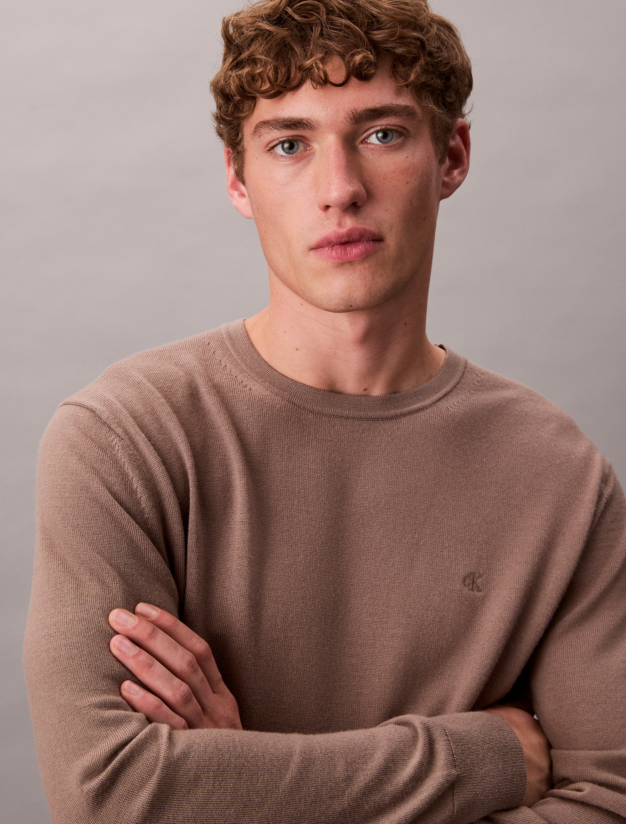 Calvin Klein Strickpullover »LS 100% MERINO CREW 14GG« Mit Rundhalsausschnitt, regular fit