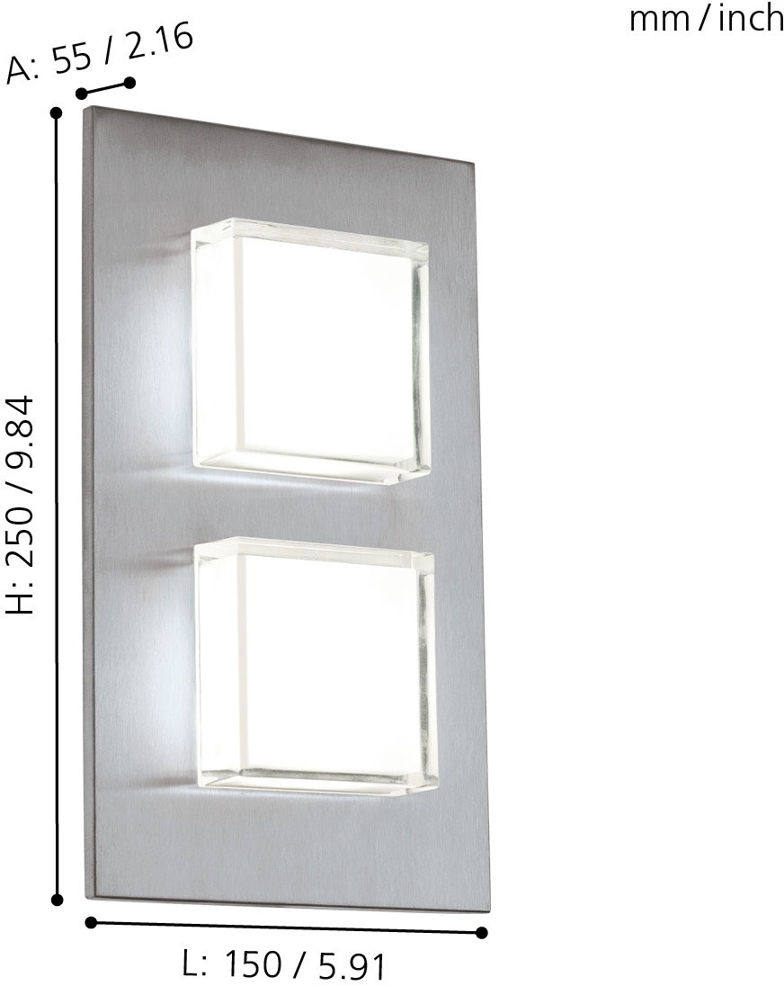 2 OTTO LED Eckmontage bei »Pias«, tauschbar Außen-Wandleuchte möglich, flammig-flammig, kaufen EGLO LED