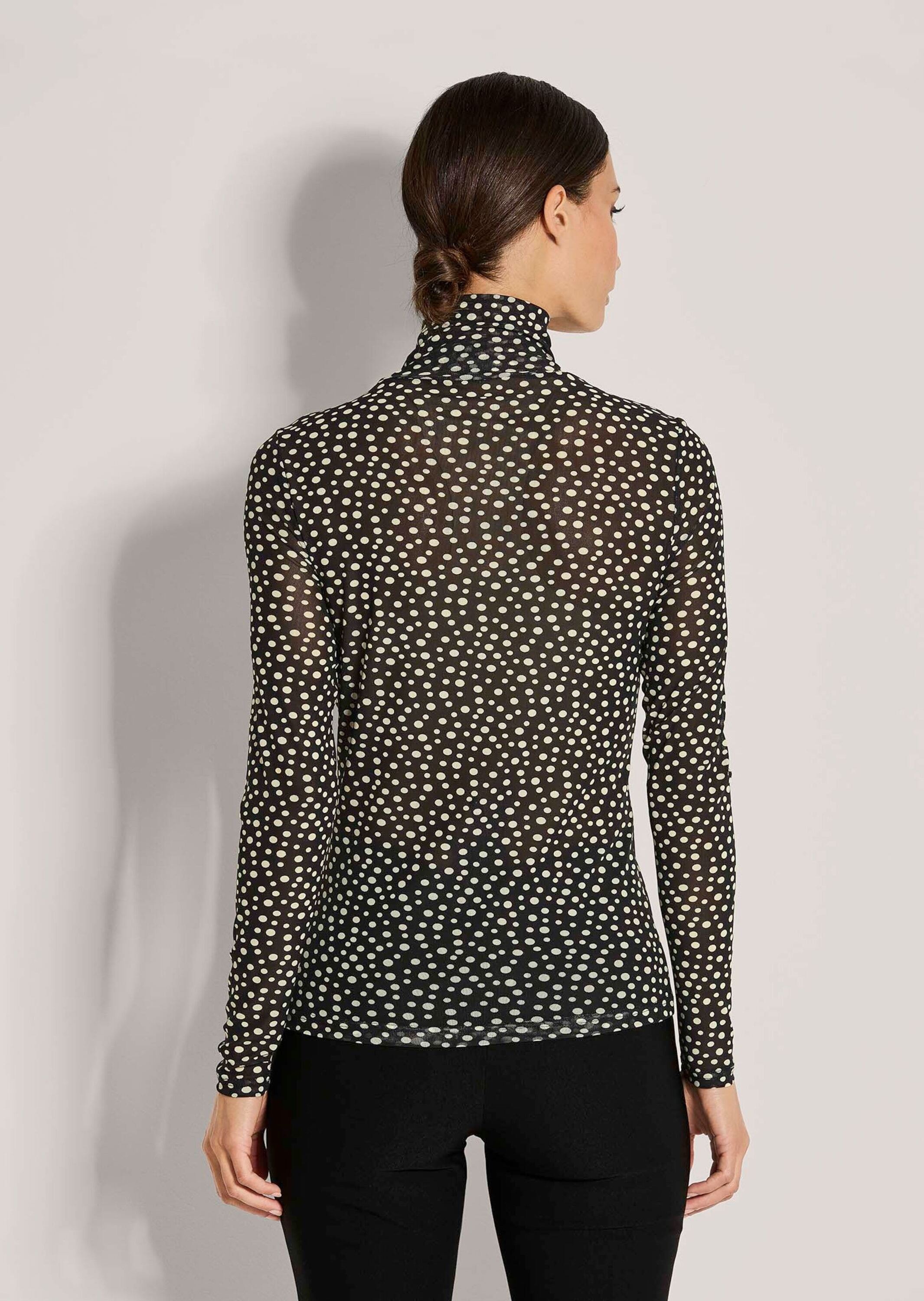 MADELEINE Langarmshirt »Blusenshirt Elegantes Oberteil mit Pünktchen-Design«