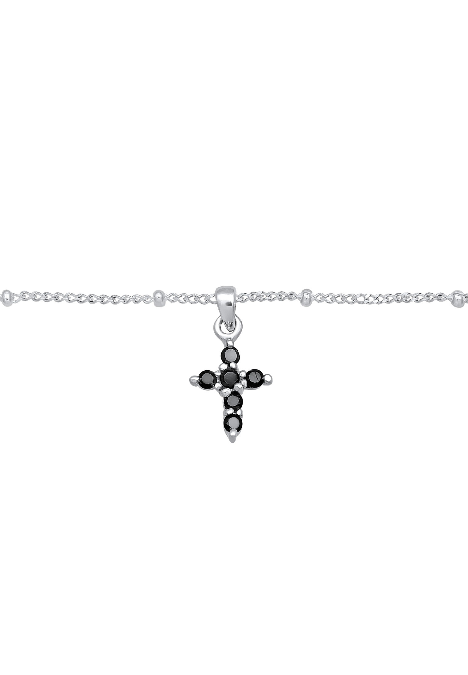 Elli Choker »Halskette Choker Kugelkette Kreuz Zirkonia 925 Silber«